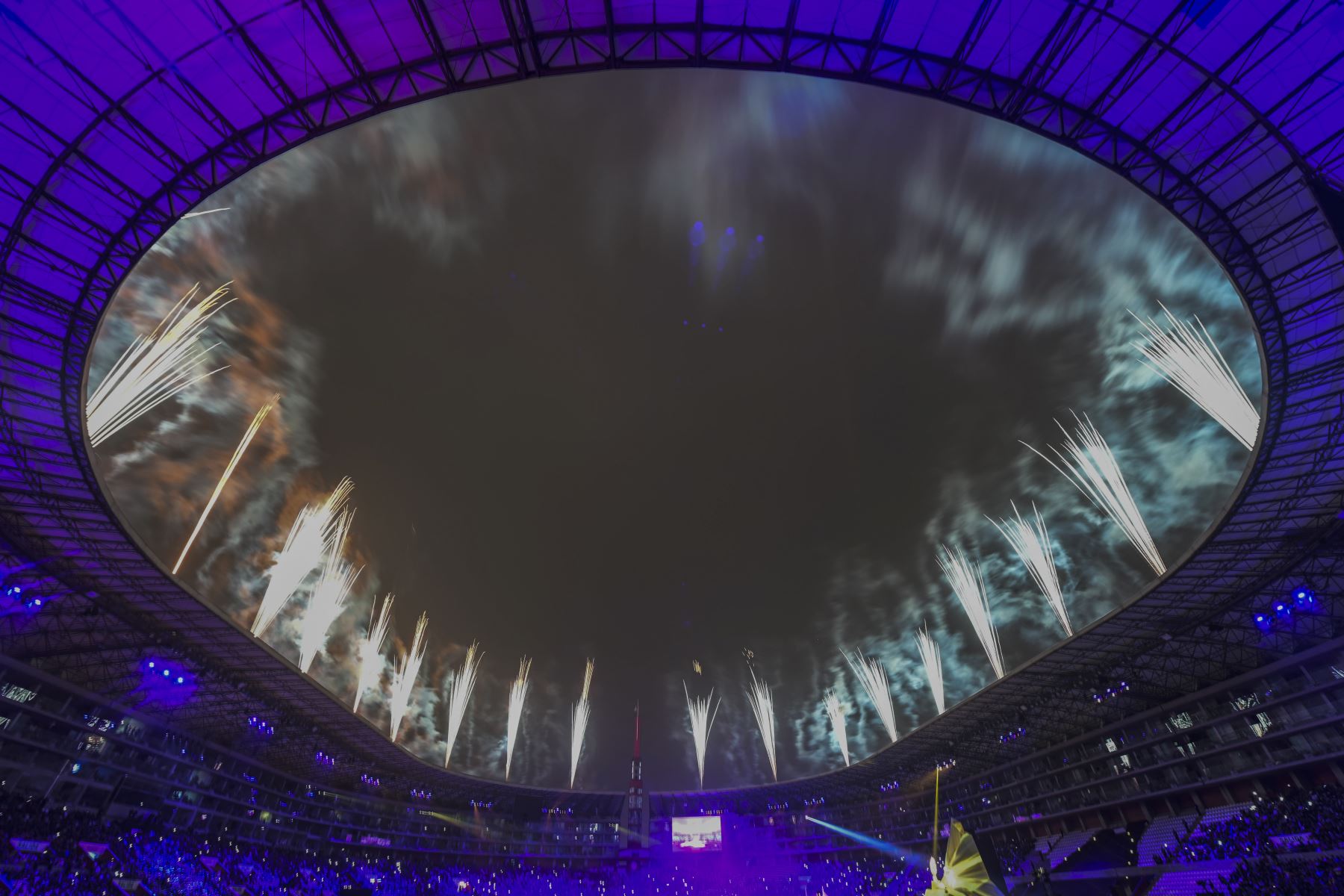 Vista general de la ceremonia de apertura de los Juegos Panamericanos de Lima 2019 en el Estadio Nacional de Lima.
Foto: AFP