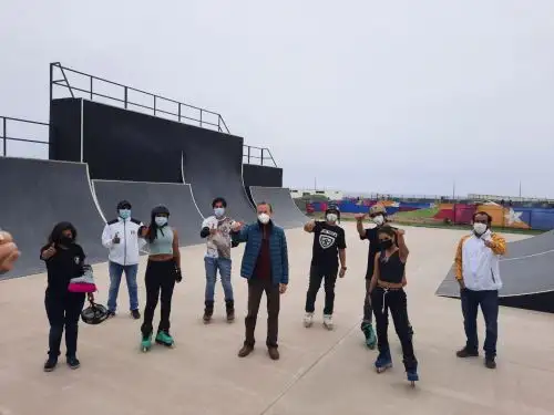 Los deportistas de Ciclismo BMX, Roller Freestyle y Patinaje de velocidad, volvieron a trabajar en esta sede. Andina/Difusión