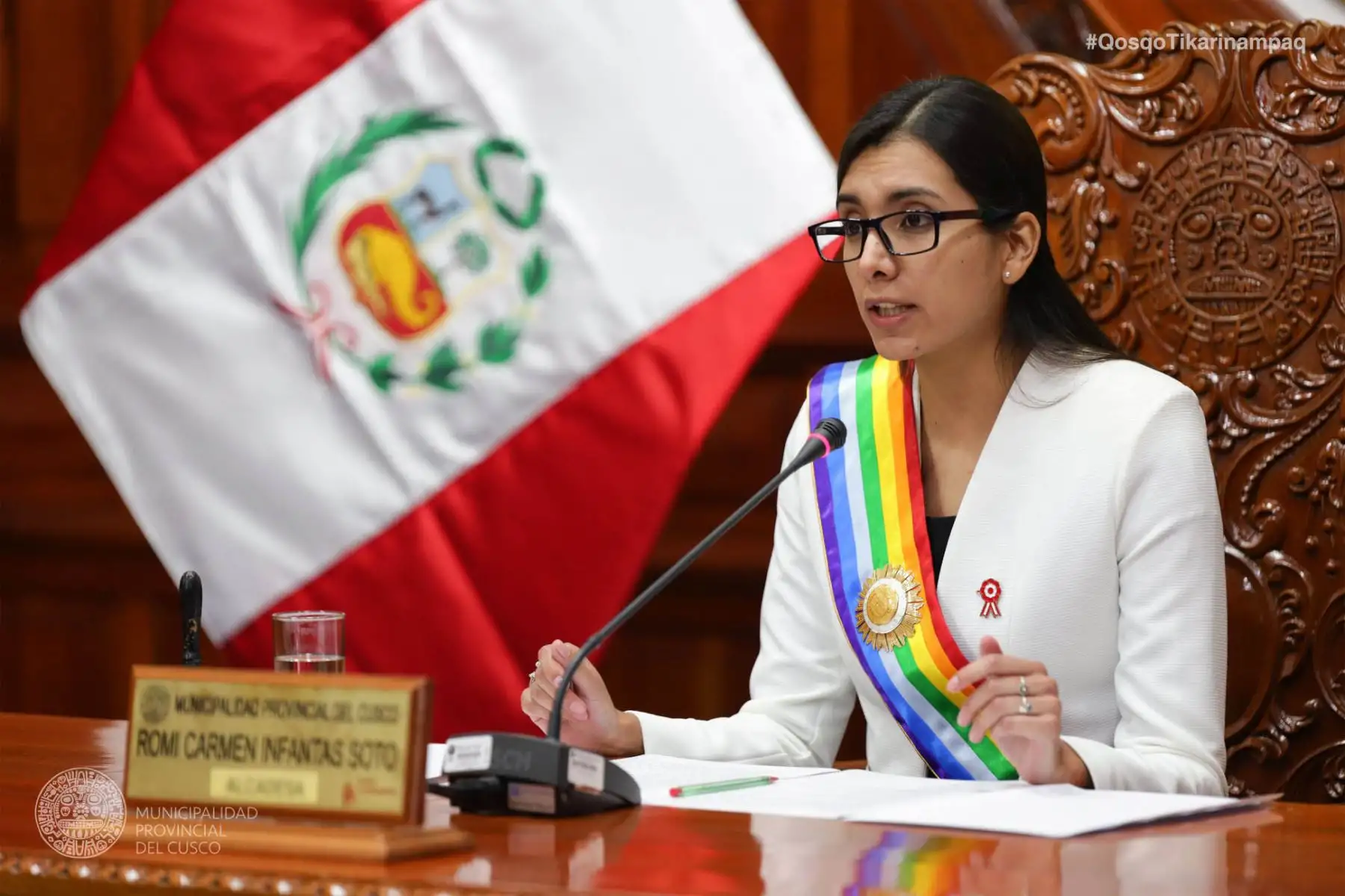 La alcaldesa del Cusco, Romi Infantas Soto, tiene 25 años y es bachiller en Ciencias Económicas. Foto: ANDINA/Percy Hurtado Santillán