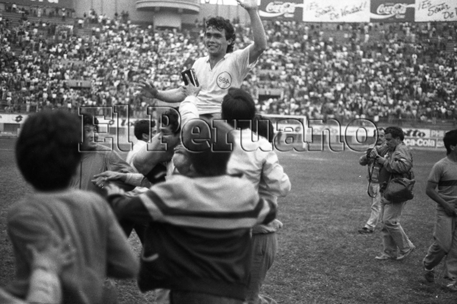 Lima - 2 setiembre 1990 / Marco Dos Santos, Marquinho, figura del Sport Boys que hoy venció 2-1 a Unión Huaral y consiguió el título de la primera liguilla que le pase a la Copa Libertadores de América y la final del campeonato nacional.