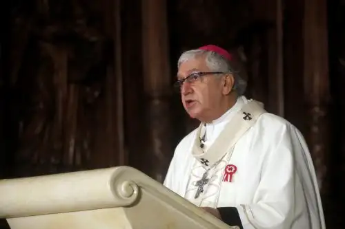 El arzobispo de Lima, Carlos Castillo, celebra la Misa Solemne y tedeum. Foto: ANDINA