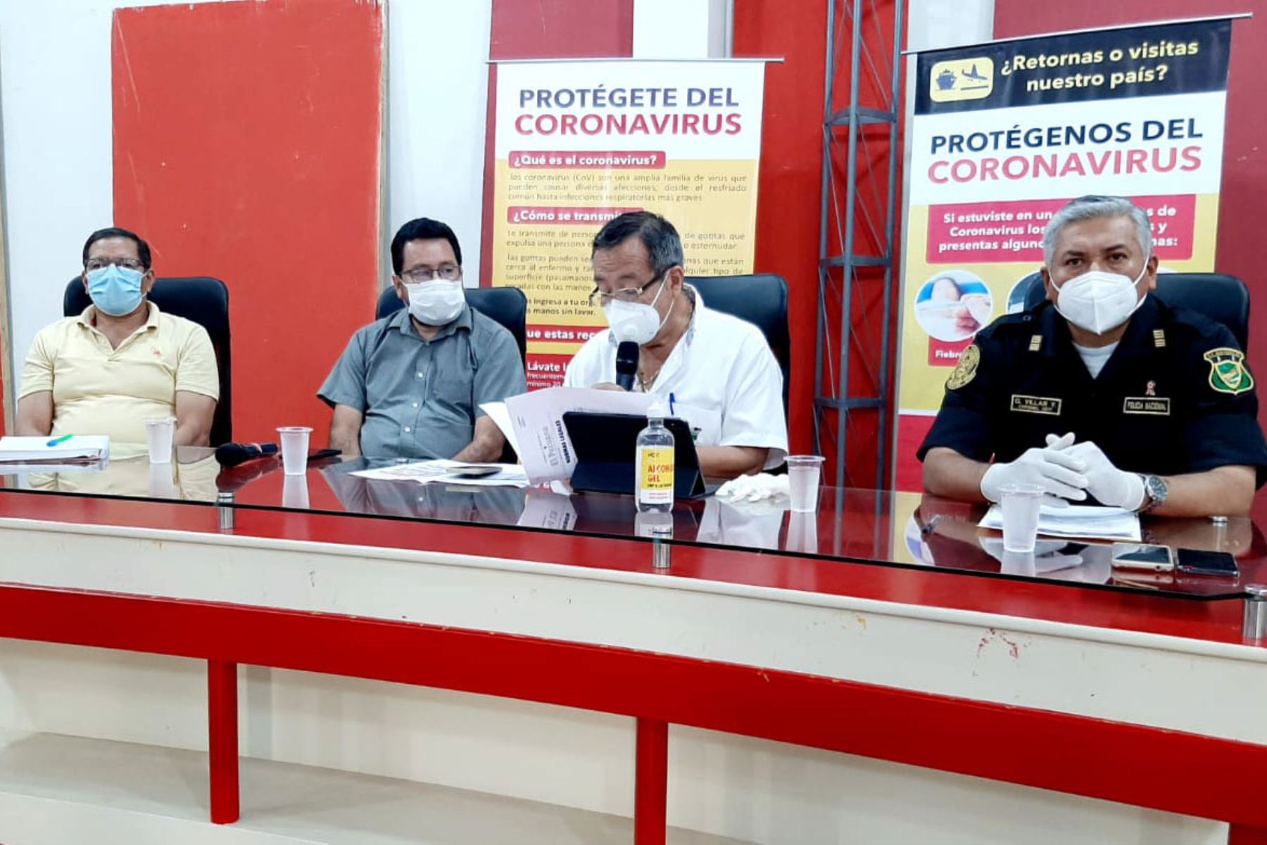 El gobernador de Madre de Dios, Luis Hidalgo, ofreció conferencia de prensa para dar detalles sobre la pandemia del covid-19 en la región amazónica. Foto: ANDINA/Difusión