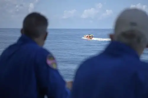 El amerizaje fue en el Golfo de México en la costa de Pensacola, Florida. Foto: NASA / AFP