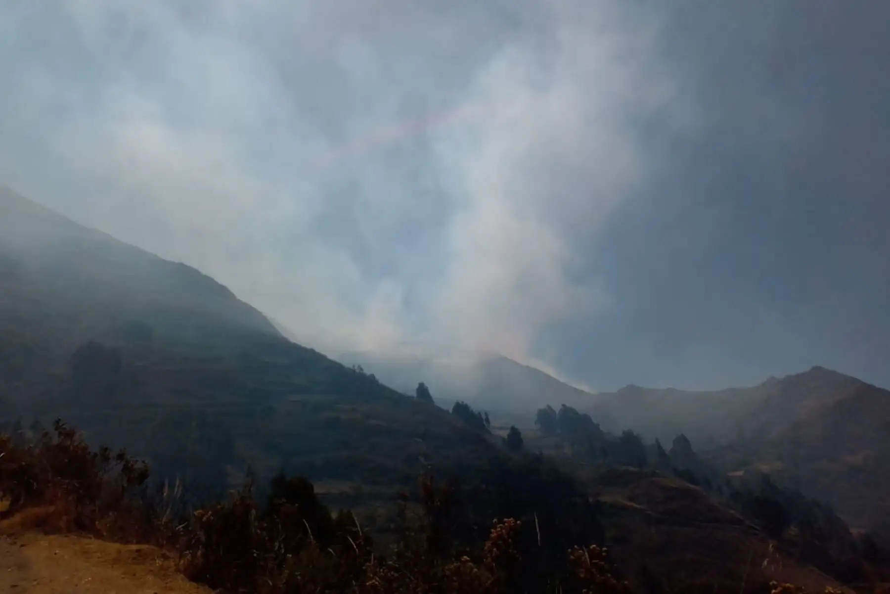 El COER Áncash ha reportado dos incendios forestales en la sierra de la región. Foto: ANDINA/Difusión