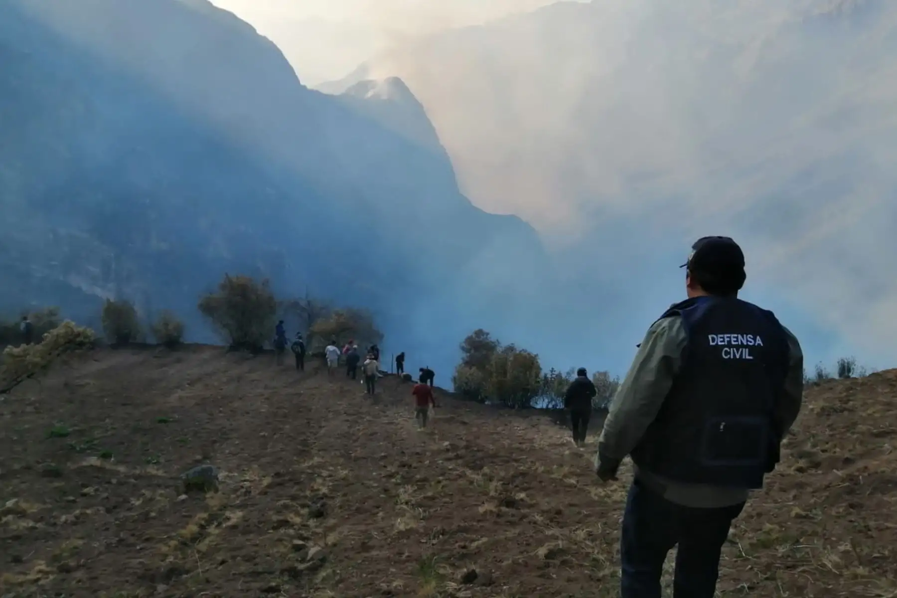 Incendio forestal en el distrito de San Marcos, provincia ancashina de Huari. ANDINA/Difusión