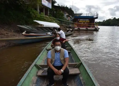 Conoce a Jotam Valverde, el joven talento de Pronabec quien regresó a su natal Amazonas para ayudar en la luchar contra el covid-19 en las comunidades indígenas. ANDINA/Difusión