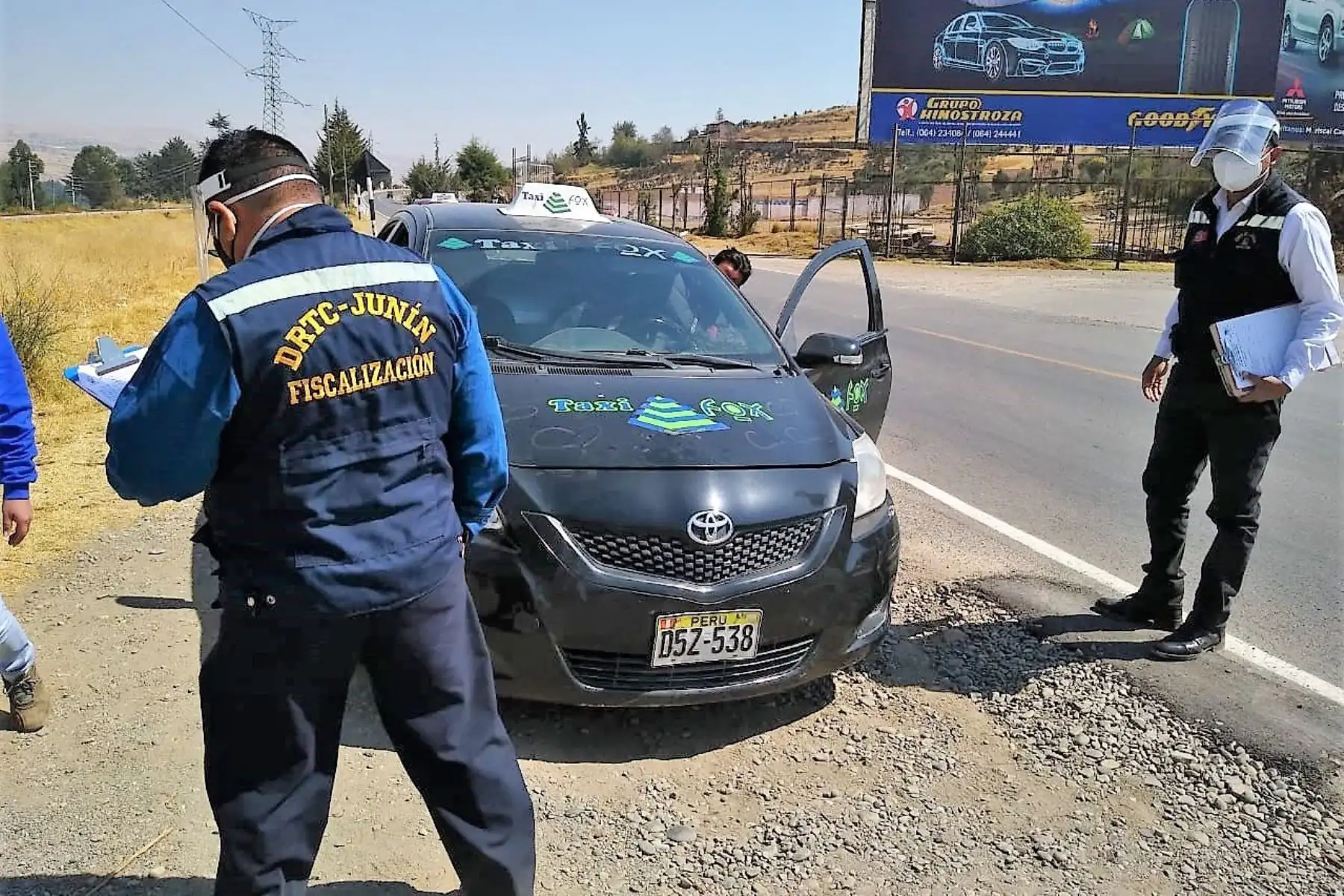 Operativo sorpresa en la carretera Central para fiscalizar el transporte interprovincial de pasajeros en la región Junín. ANDINA/Difusión