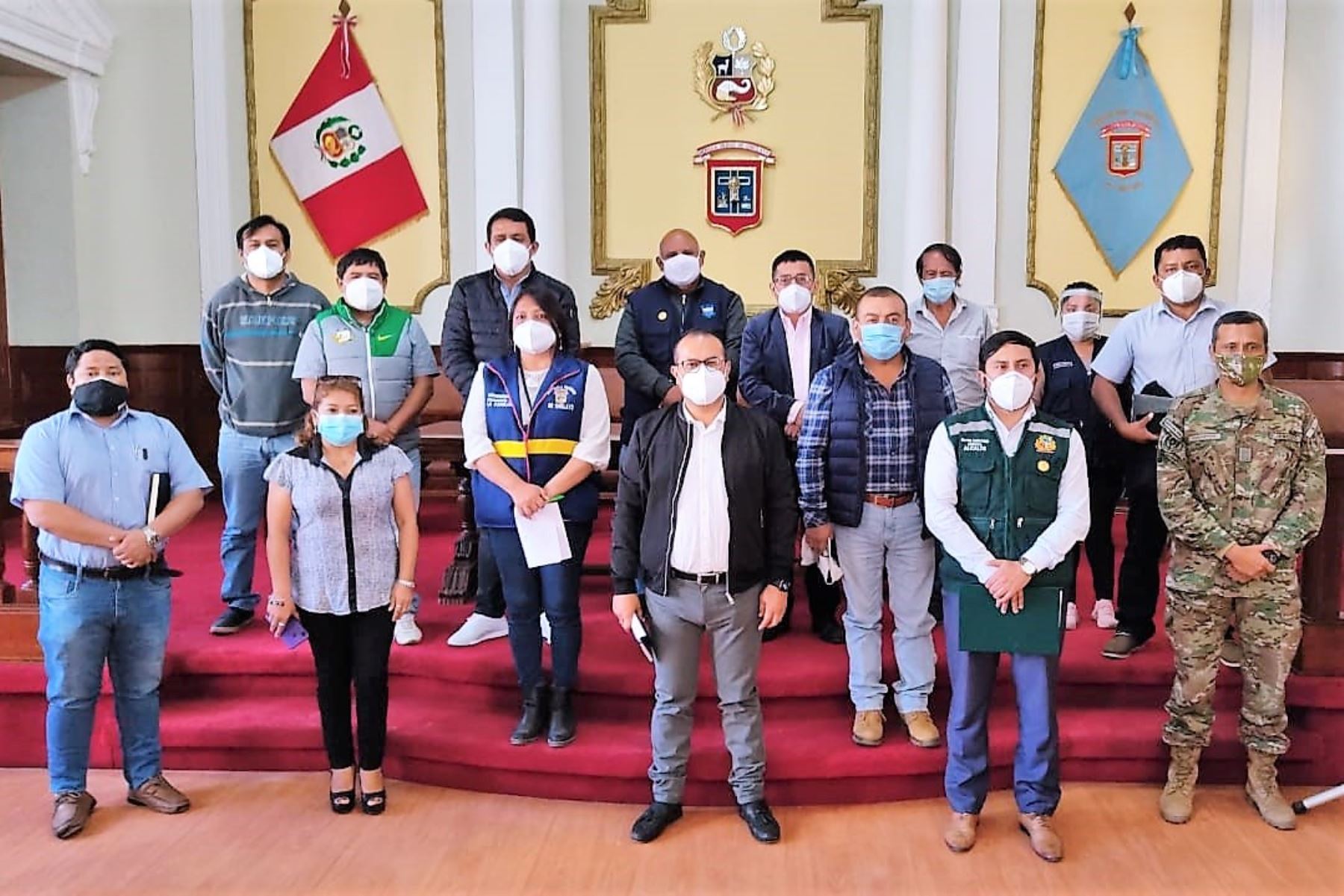 Burgomaestre provincial y alcaldes distritales de Chiclayo coordinan intervenciones articuladas para frenar contagios de covid-19. ANDINA/Difusión