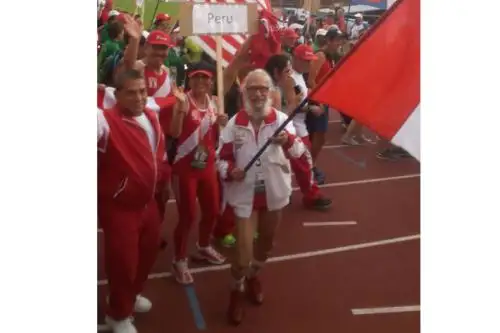 Hugo Delgado, médico psiquiatra de profesión, luego de su jubilación se dedicó al atletismo. Foto: Difusión