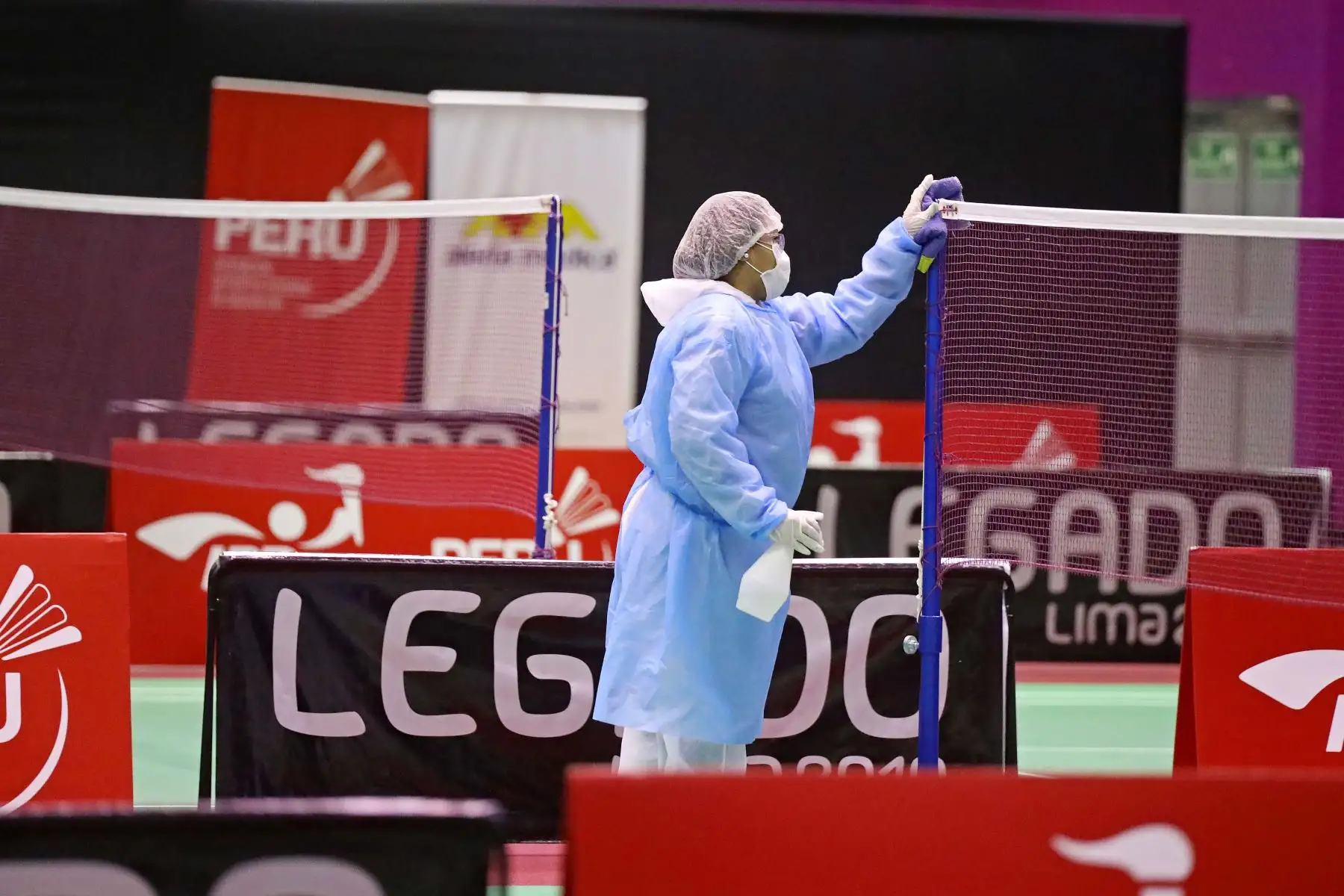 Protocolos de bioseguridad  contra el covid-19,  para  los deportistas  que entrena en las sedes del Legado 2019.Foto:ANDINA/Legado.