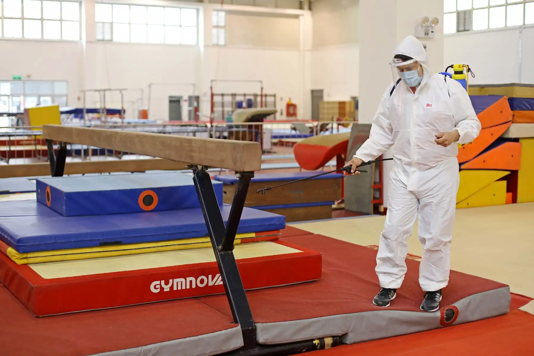 Protocolos de bioseguridad  contra el covid-19,  para  los deportistas  que entrena en las sedes del Legado 2019.Foto:ANDINA/Legado.