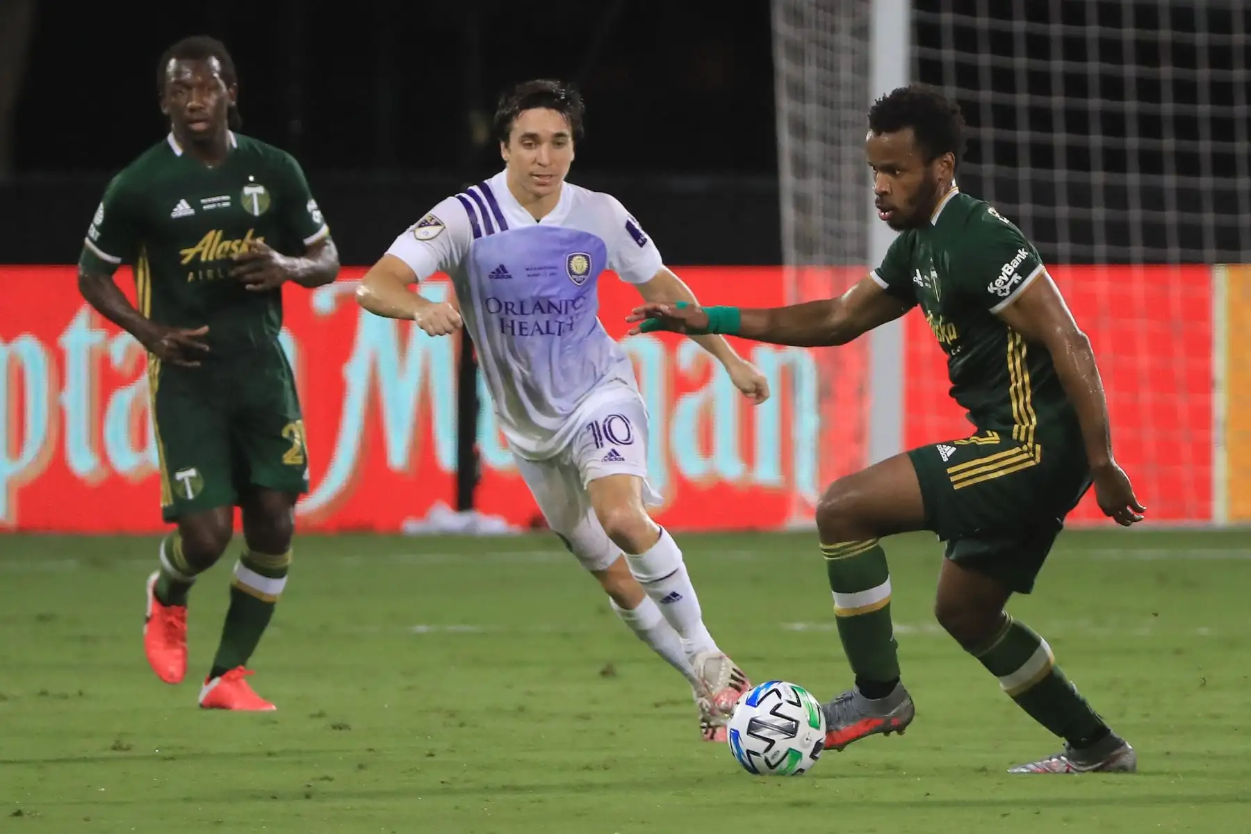 Orlando City disputa el partido final del Torneo MLS Is Back contra Portland Timbers. Foto: ANDINA/AFP
