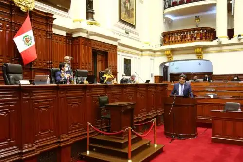 El presidente del Congreso, Manuel Merino de Lama, levantó la sesión a las 17:50 horas. ANDINA/Difusión