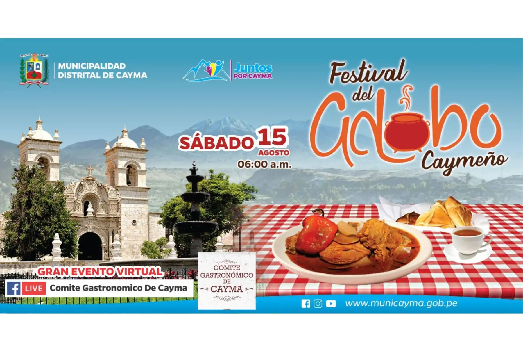 Arequipa celebrará este 15 de agosto su 480° aniversario con el Festival del Adobo Caymeño virtual. Foto: ANDINA/Difusión