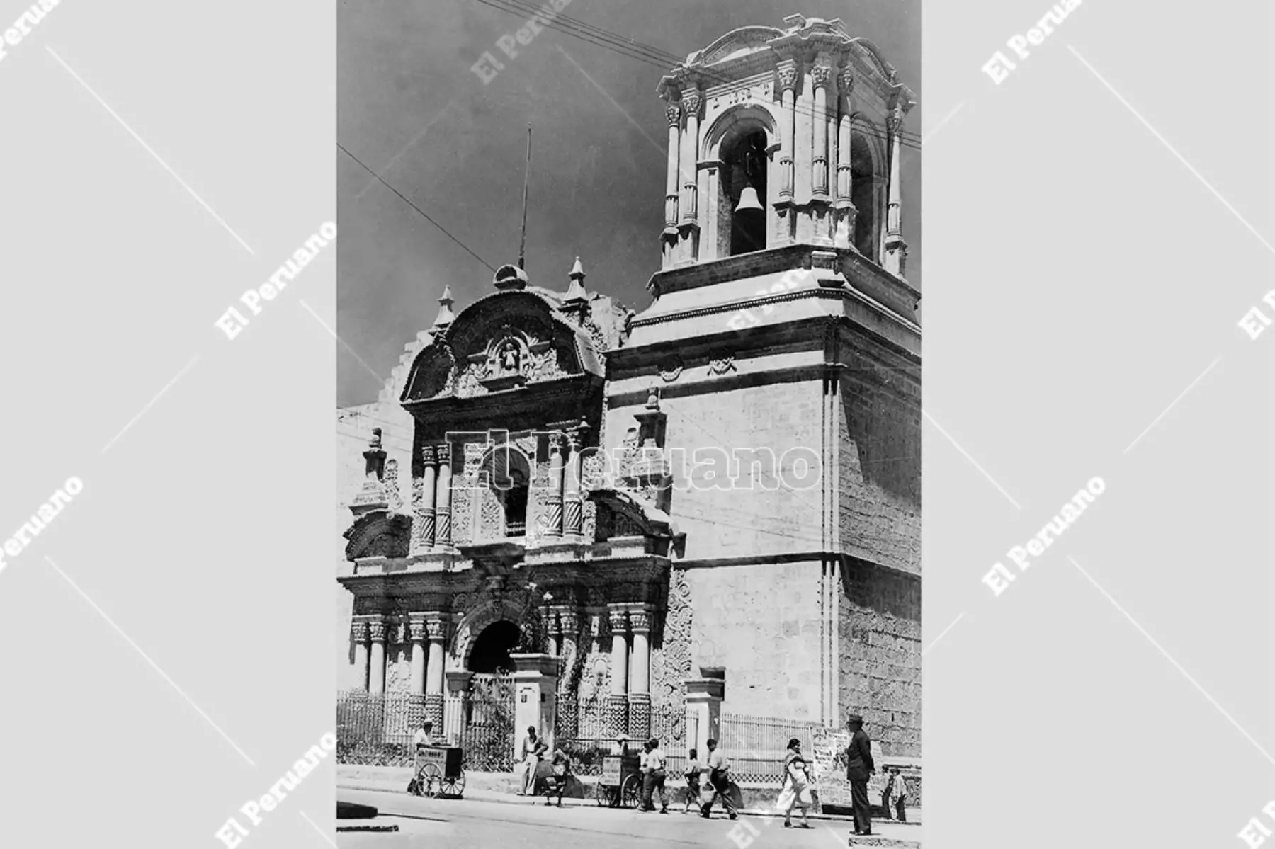 Arequipa, 1940. Iglesia de La Compañía. Foto: Archivo Histórico de El Peruano