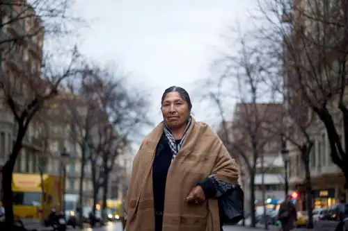 Fotografía de archivo fechada el 17 de enero de 2012 que muestra a Esther Morales, hermana de Evo Morales, durante una entrevista con Efe en Barcelona (España). Foto: EFE