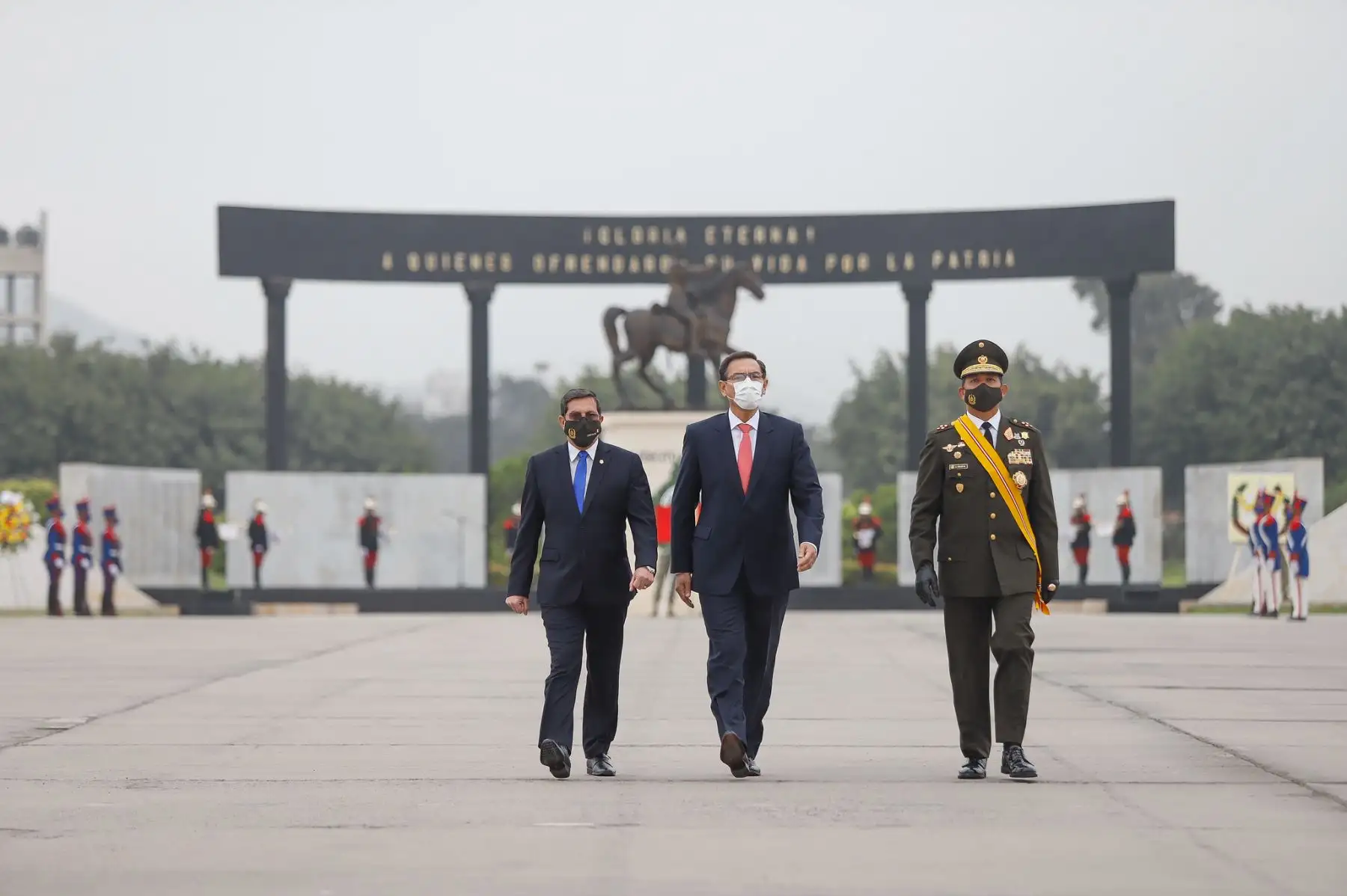 President Martin Vizcarra attends the 199th anniversary ceremony of the establishment of the Republican Army in Peru. Photo:ANDINA/Presidency of the Republic.