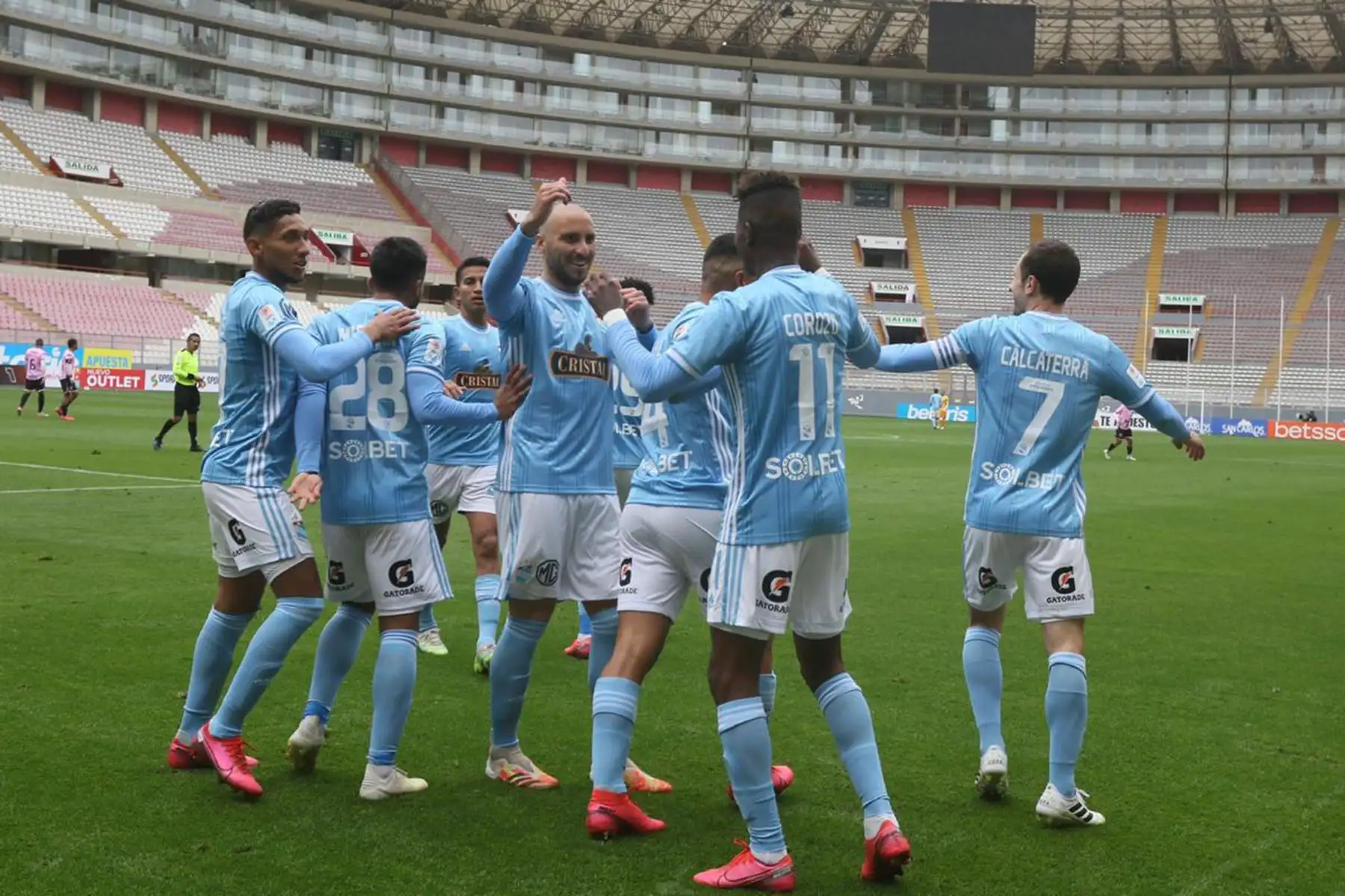 Sporting Cristal  gana 4 a 1 al Sport Boys  por la liga 1 del Torneo Apertura 2020  en el estadio Nacional de Lima Perú.
Foto: @LigaFutProf