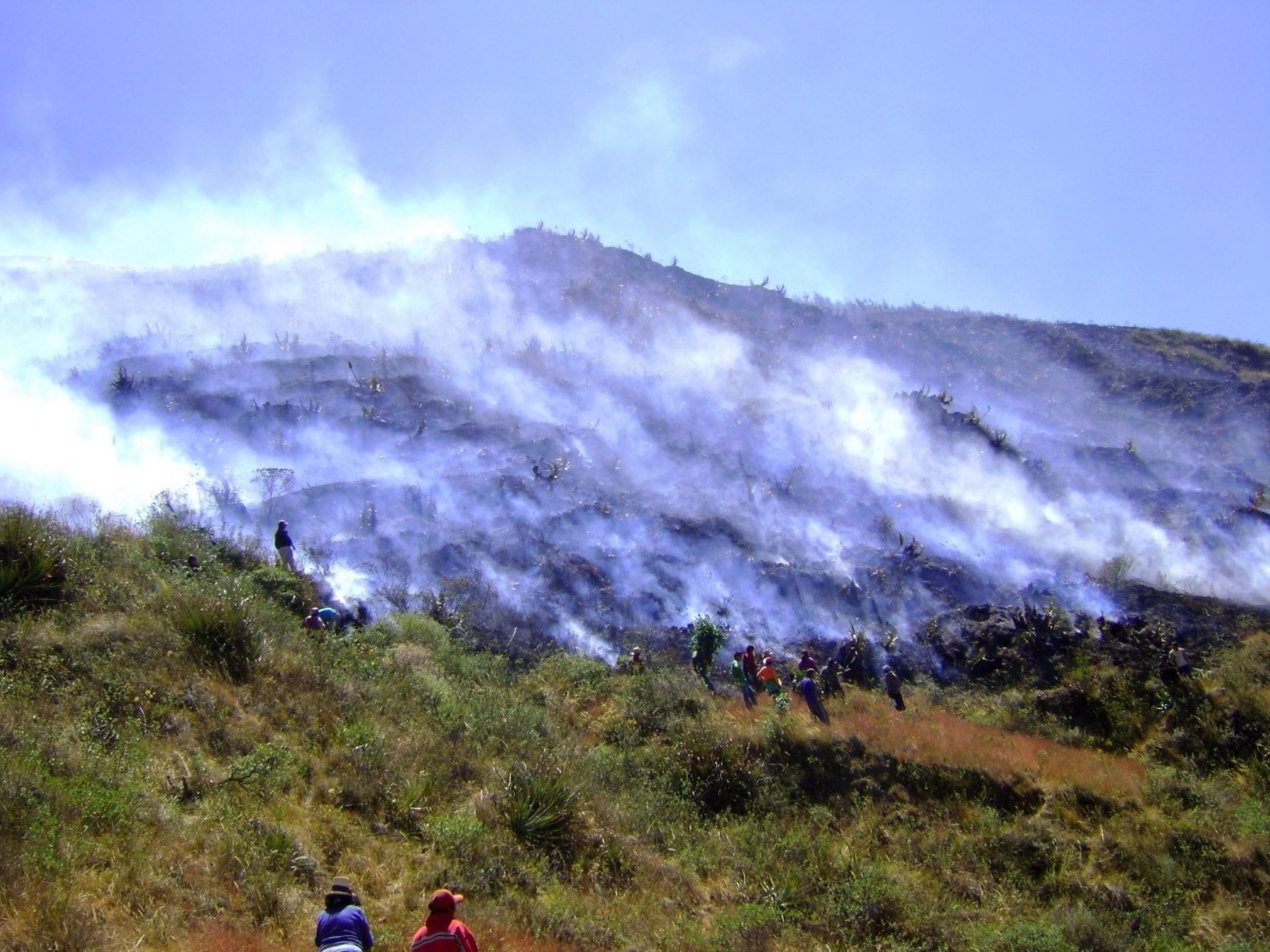 El Serfor advirtió que los Incendios forestales afectan a la salud de las personas y los hace más vulnerables a contraer enfermedades respiratorias. ANDINA/Difusión