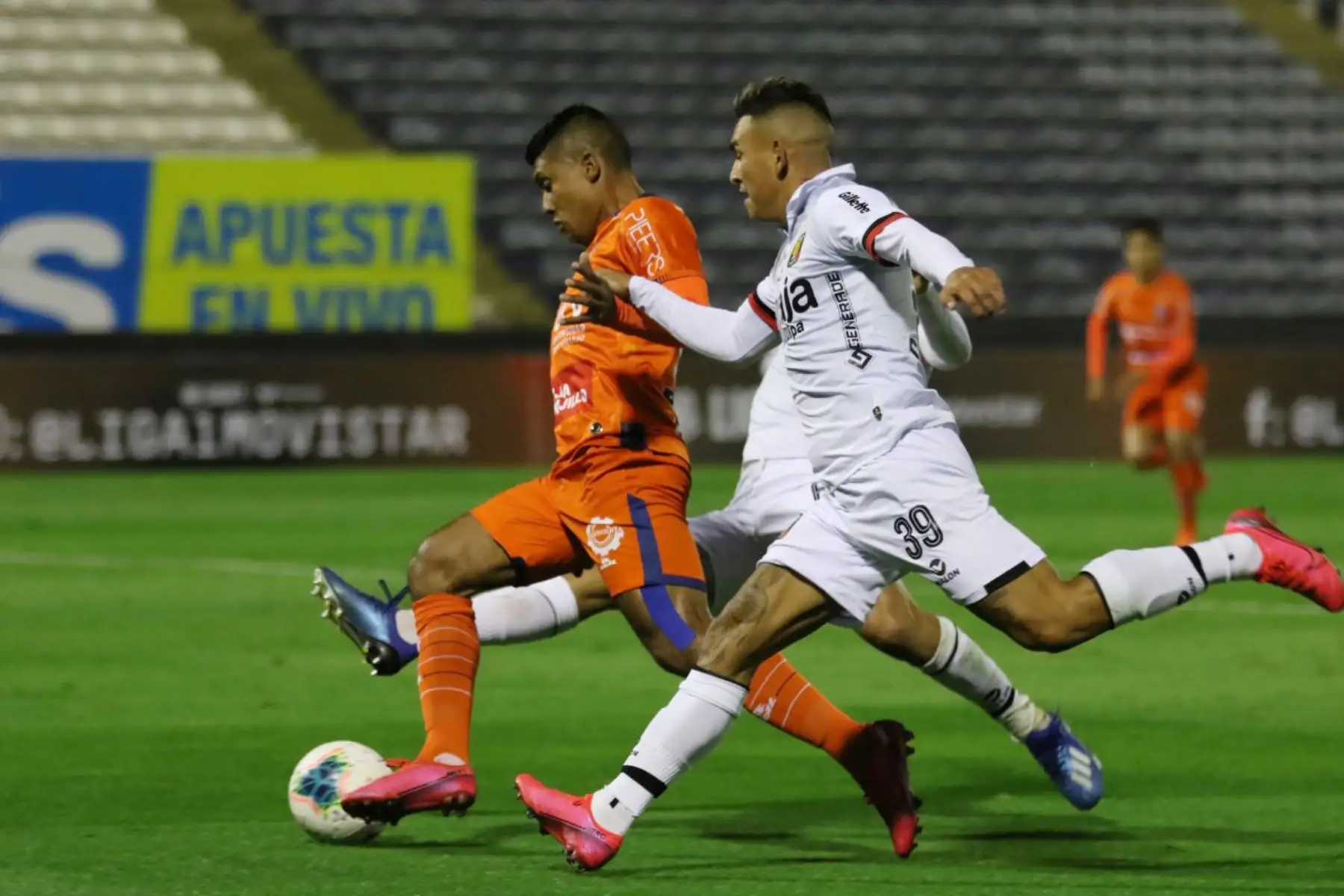 FC Melgar  y el club deportivo César Vallejo  se enfrentan por la liga 1 del Torneo Apertura 2020  en el estadio  Estadio Alejandro Villanueva de Lima Perú.
Foto:ANDINA/@LigaFutProf