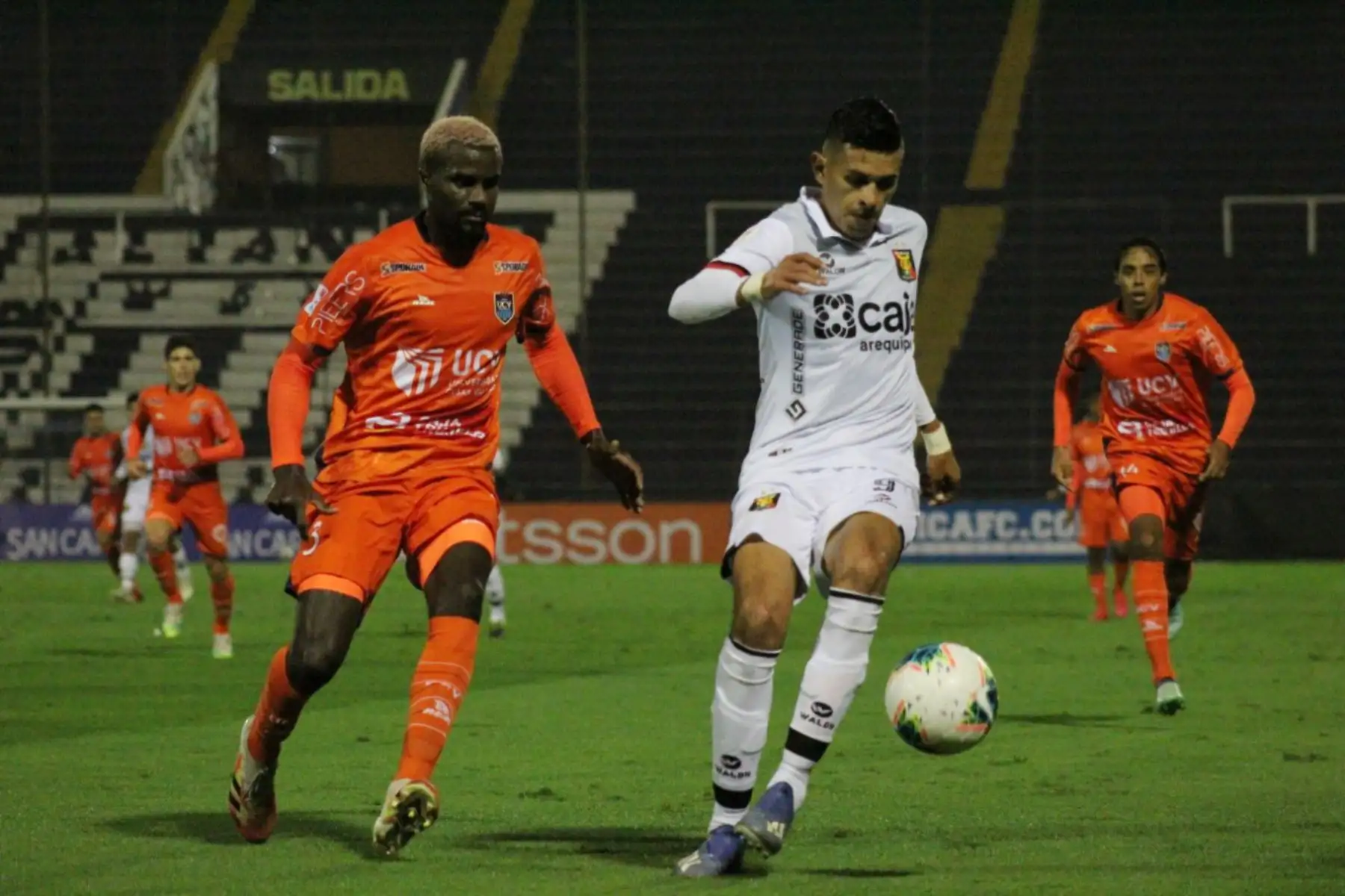 FC Melgar  y el club deportivo César Vallejo  se enfrentan por la liga 1 del Torneo Apertura 2020  en el estadio  Estadio Alejandro Villanueva de Lima Perú.
Foto:ANDINA/@LigaFutProf