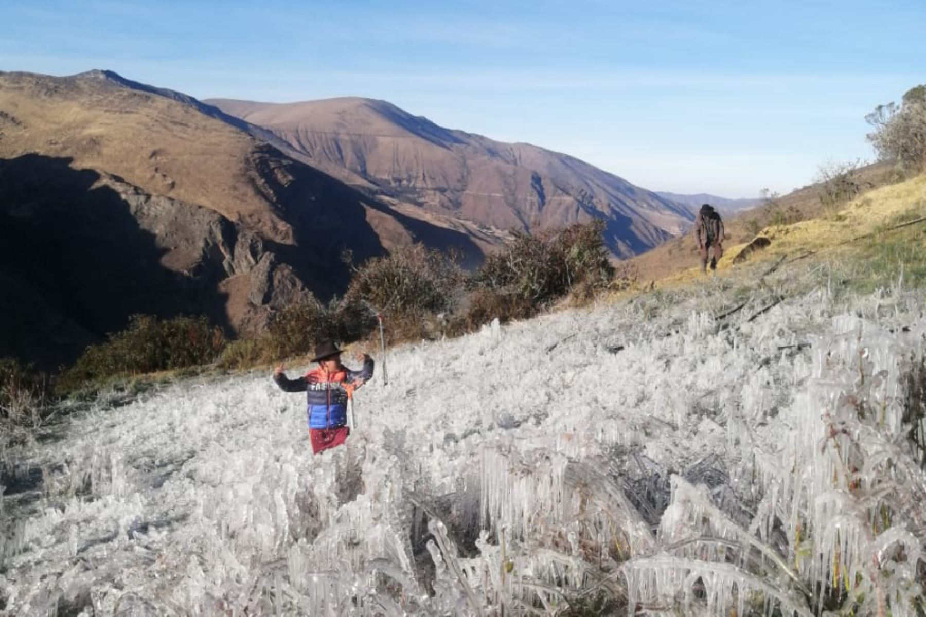 En la provincia de Carhuaz, región Áncash. se han registrado seis heladas que afectaron 40.83 hectáreas. Foto: ANDINA/Difusión