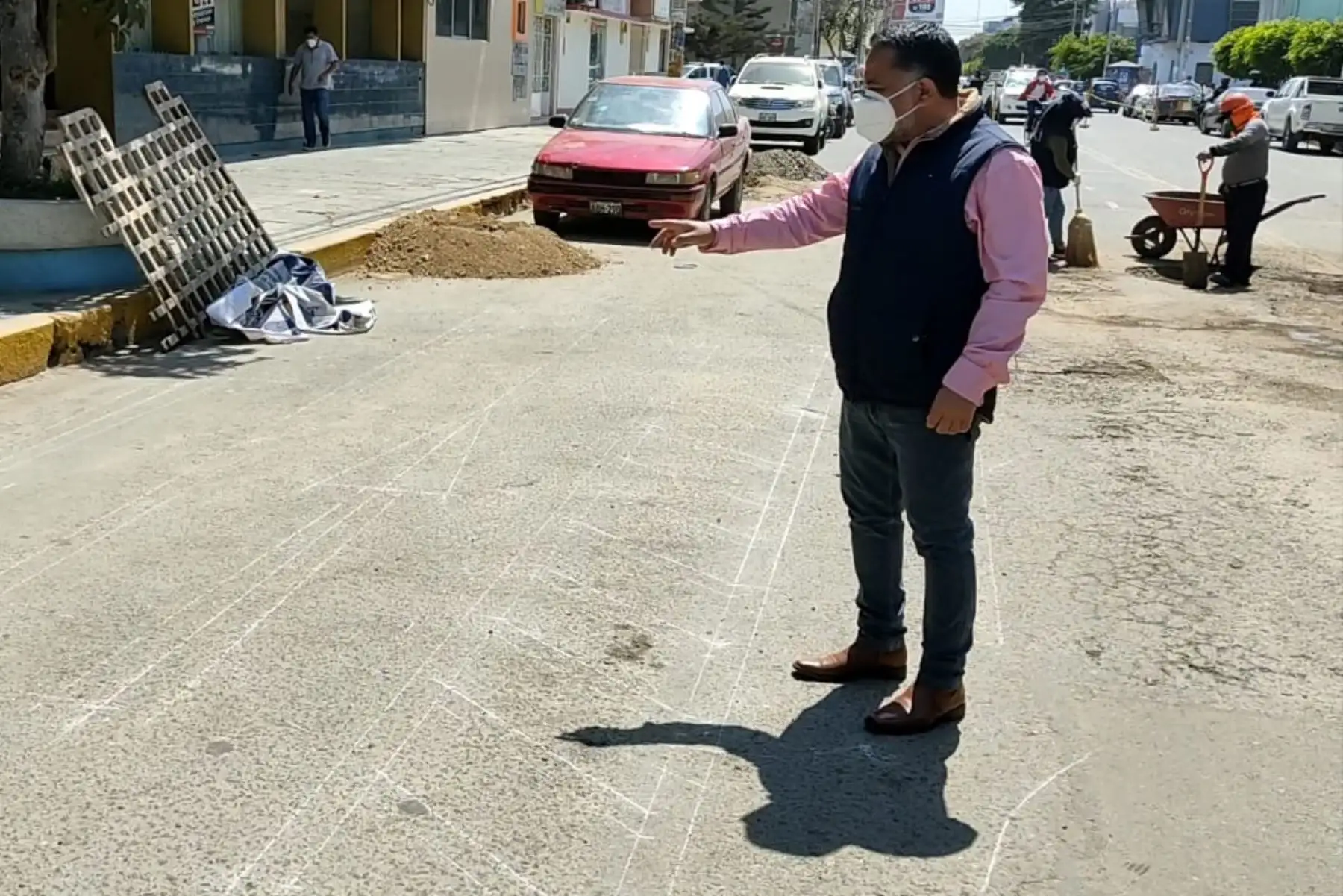 Continúan los trabajos de mejoramiento de la Av. José Balta para el primer tramo de la ciclovía en Chiclayo. Foto: ANDINA/Difusión