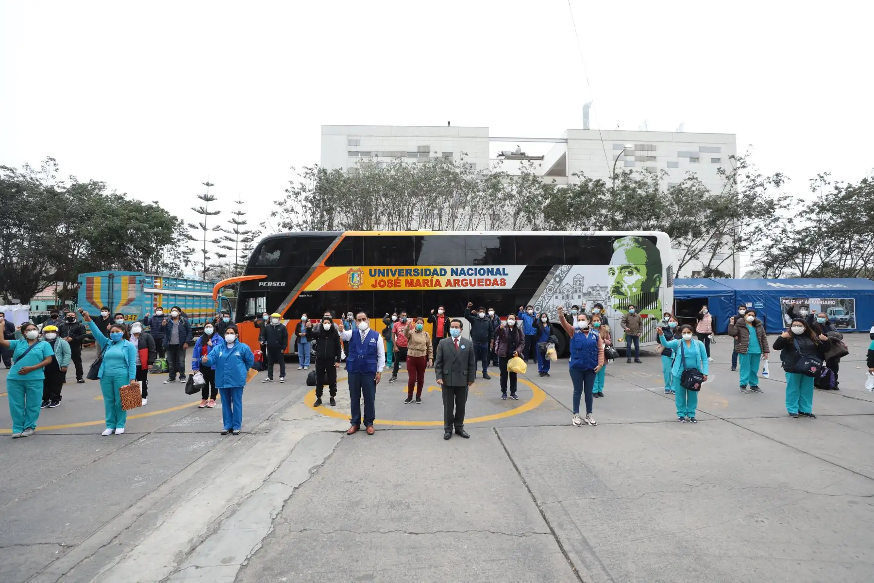 Delegación médica parte a Apurímac para sumarse a la lucha contra el Covid-19. Foto:ANDINA/ Essalud