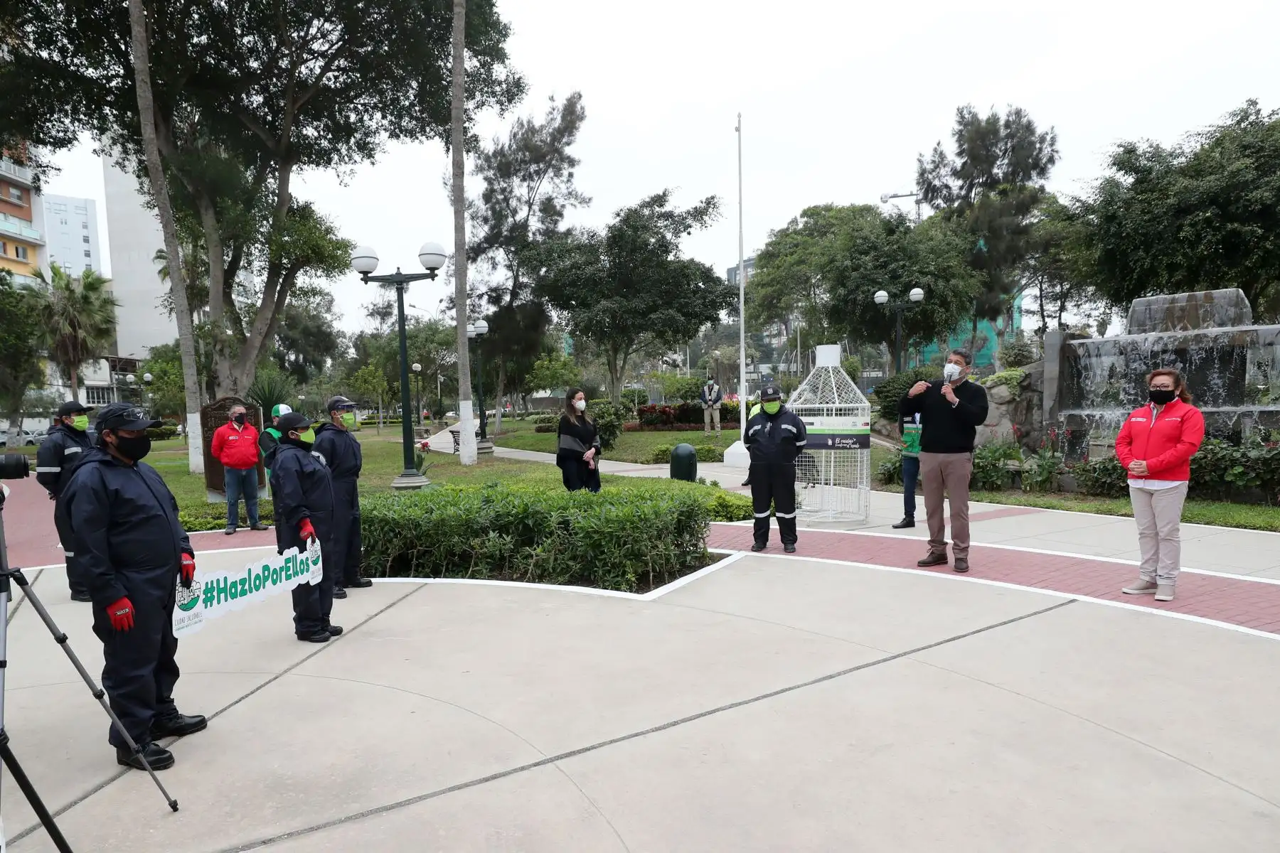 Ministra del Ambiente, Kirla Echegaray participa en la ceremonia de relanzamiento de programa de servicio de reciclaje que promueve la municipalidad de Barranco.
Foto: Ministerio del Ambiente