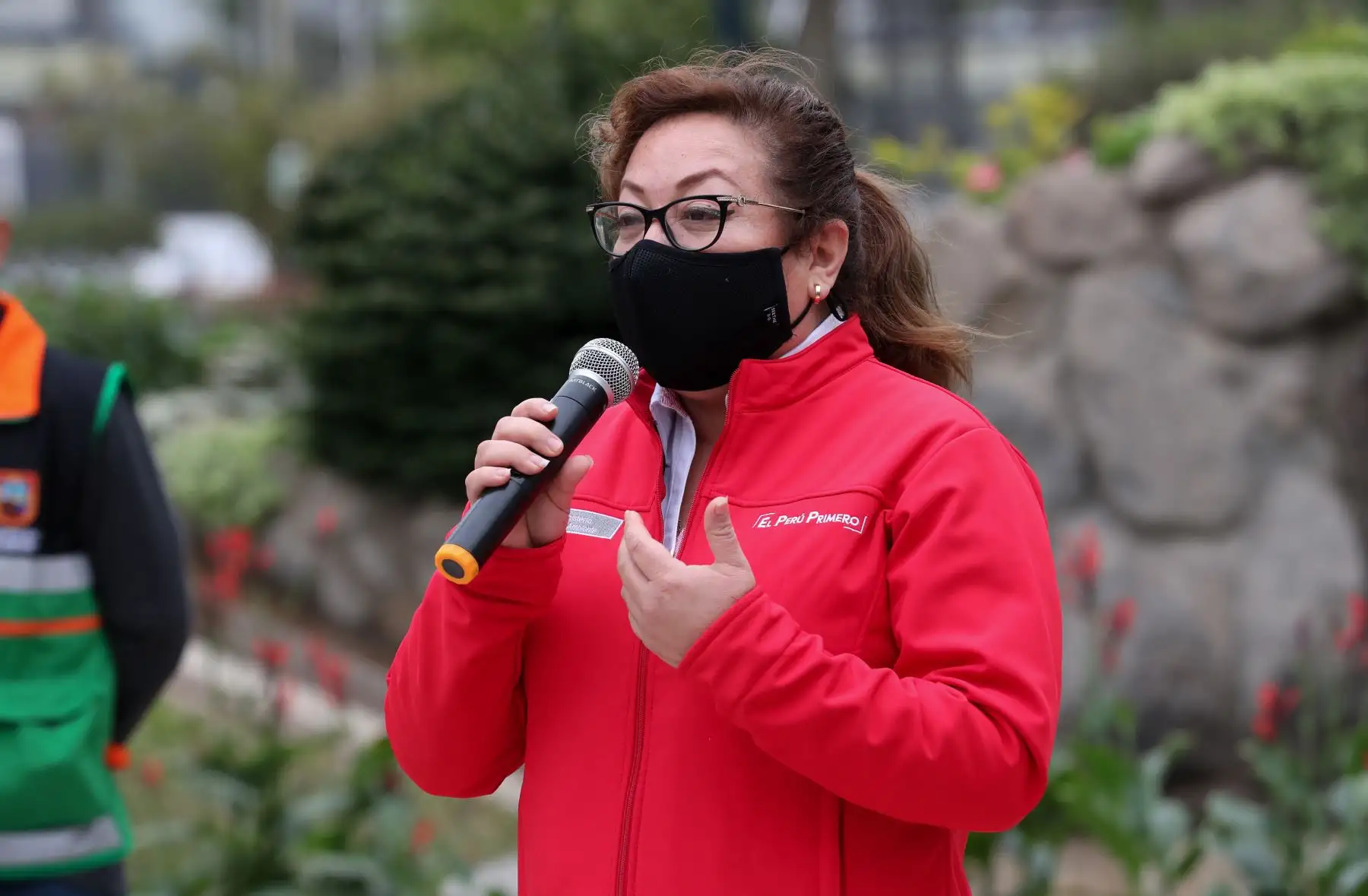 Ministra del Ambiente, Kirla Echegaray participa en la ceremonia de relanzamiento de programa de servicio de reciclaje que promueve la municipalidad de Barranco.
Foto: Ministerio del Ambiente