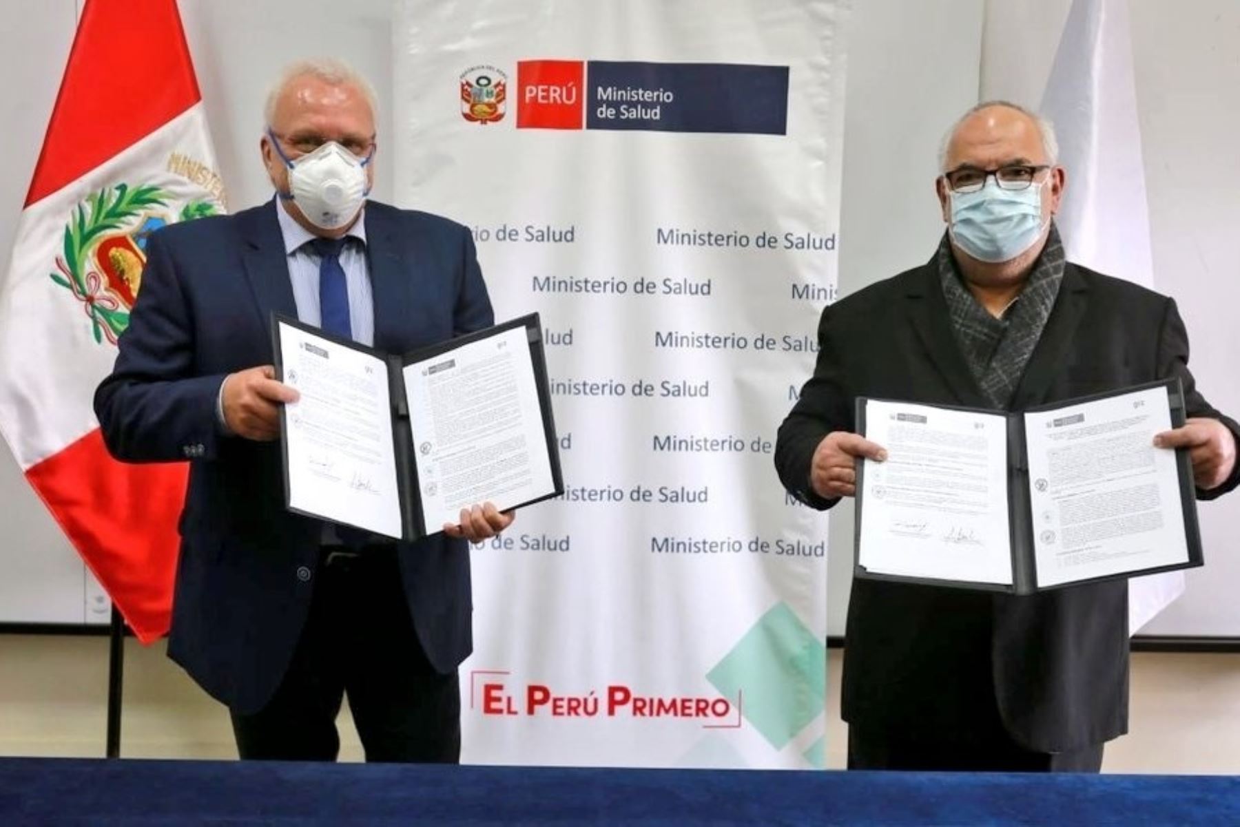 The Ministry of Health (Minsa) and the German Agency for International Cooperation (GIZ) signed an inter-institutional cooperation agreement. Photo: Minsa