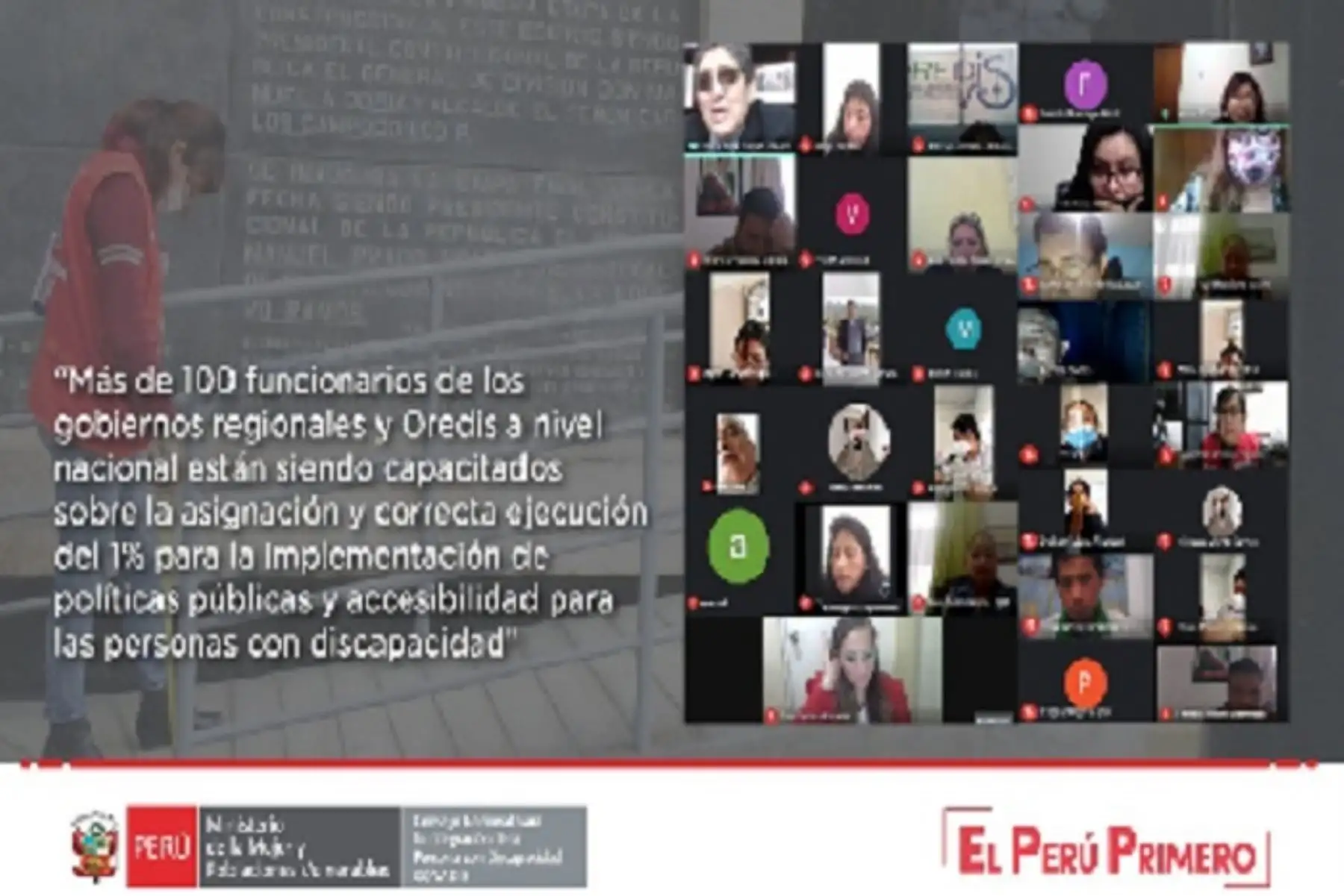 Los funcionarios y funcionarias regionales tienen la responsabilidad de planificar, programar y ejecutar acciones para su población vulnerable como son las personas con discapacidad.