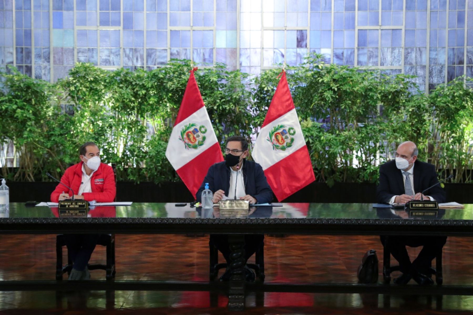 Presidente Martín Vizcarra lidera una nueva sesión del Consejo de Ministros en Palacio de Gobierno.