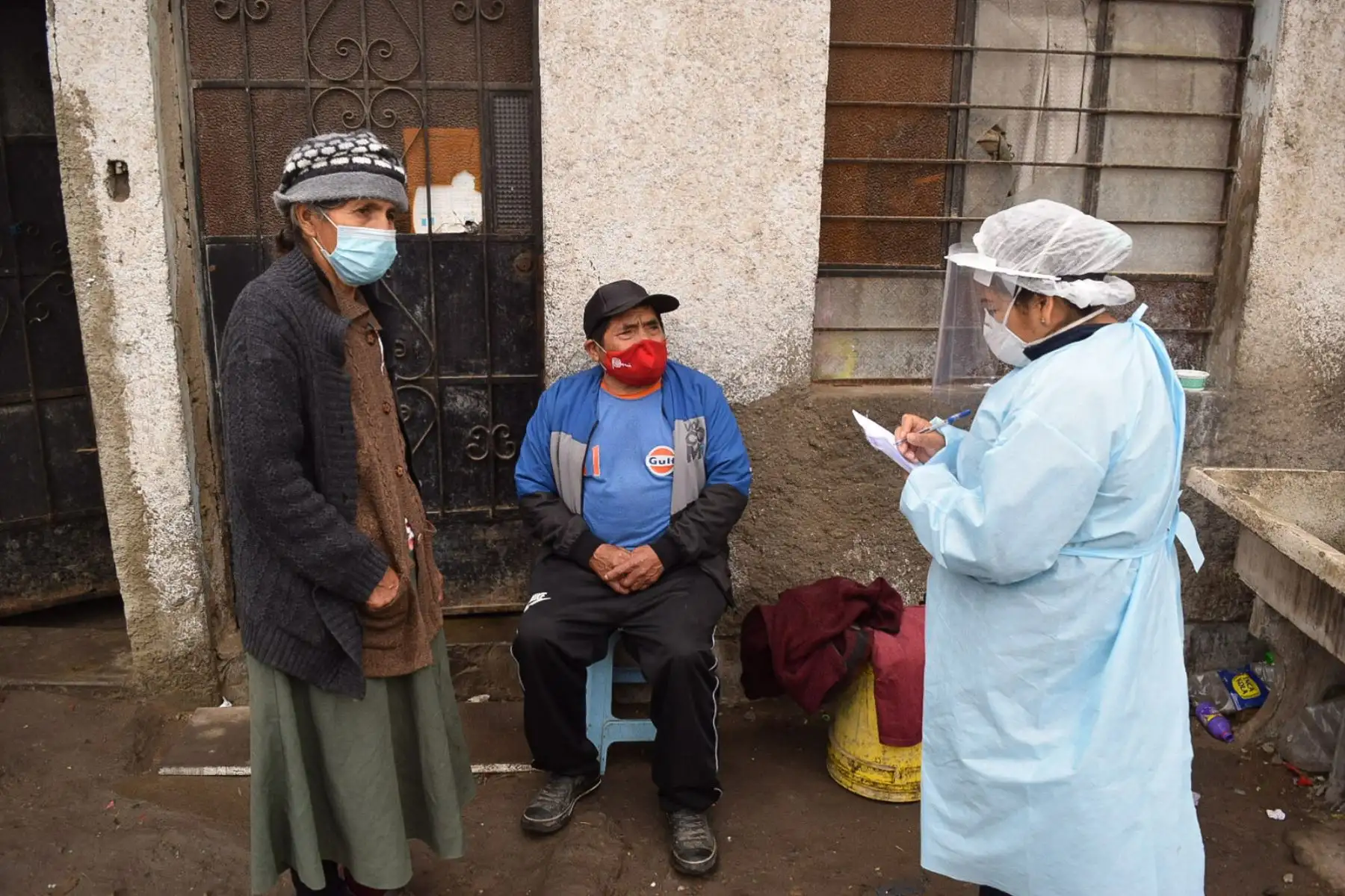 Minsa vacunó contra la influenza y neumococo a adultos mayores en Santa Anita.Foto:ANDINA/Minsa