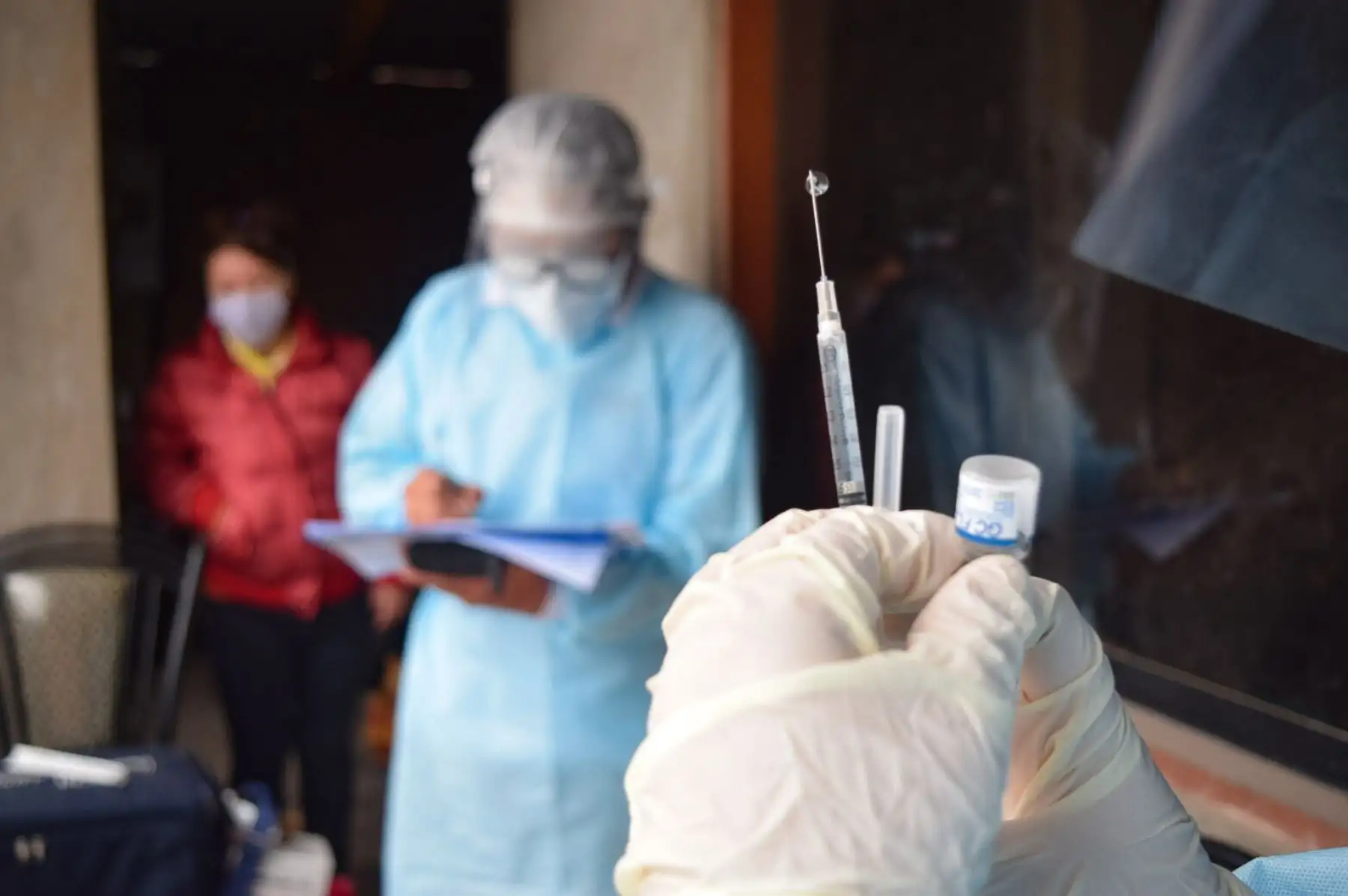 Minsa vacunó contra la influenza y neumococo a adultos mayores en Santa Anita.Foto:ANDINA/Minsa