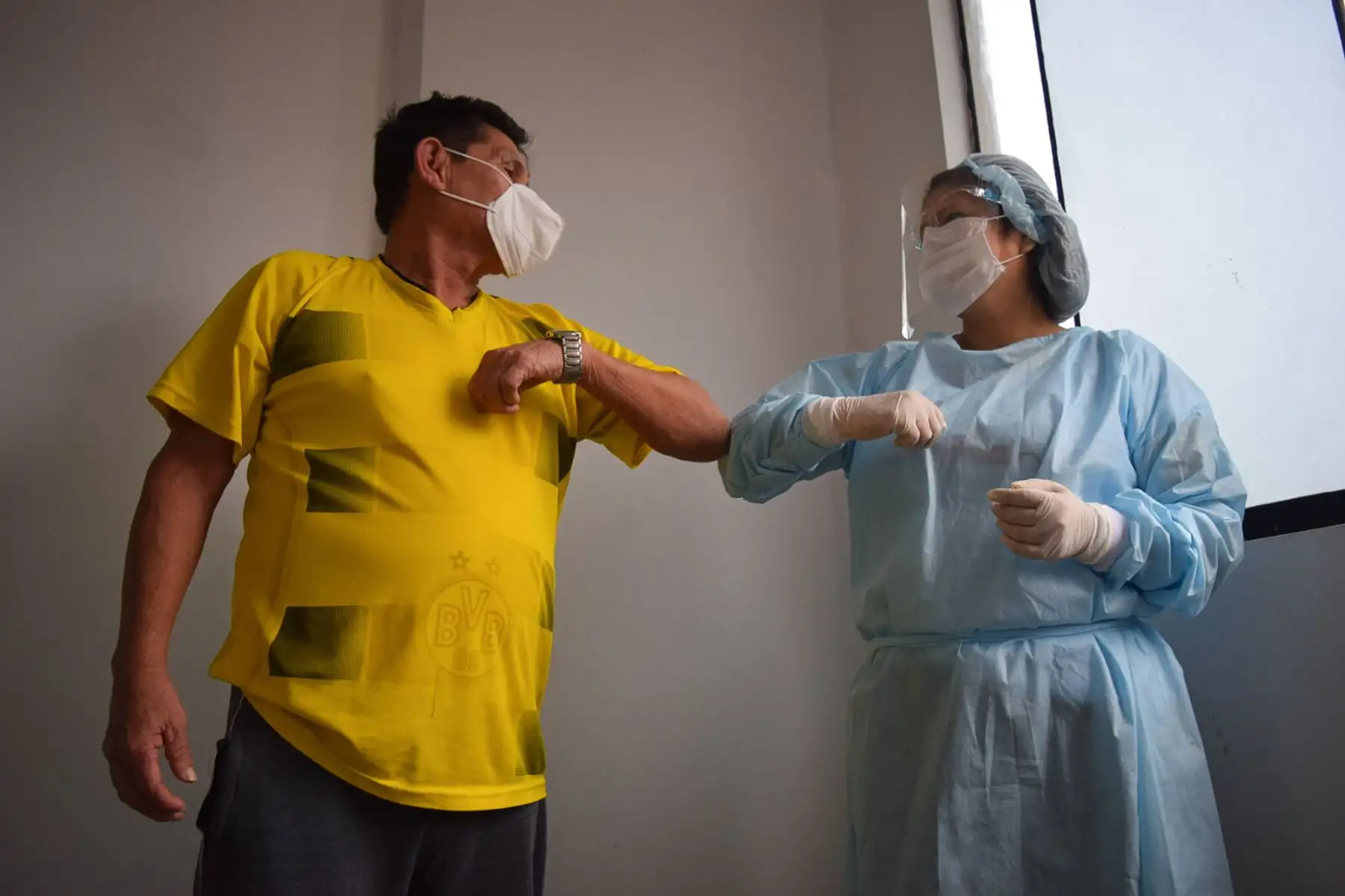 Minsa vacunó contra la influenza y neumococo a adultos mayores en Santa Anita.Foto:ANDINA/Minsa