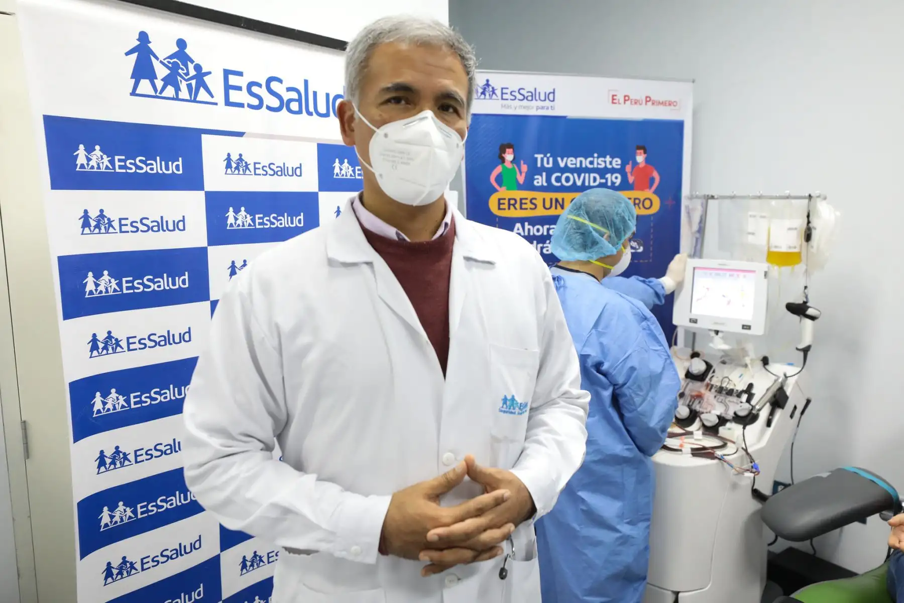 Campaña de donación de plasma en el Hospital Rebagliatti.

Foto: ANDINA / ESSALUD