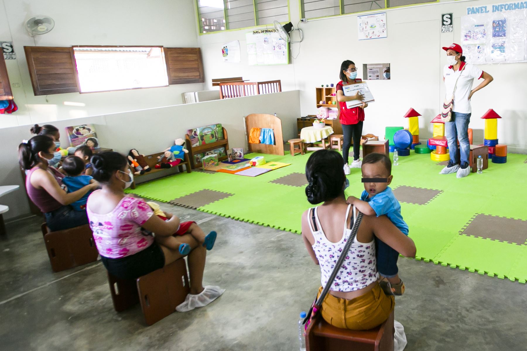 La ministra Patricia Donayre visitó el Centro Infantil de Atención Integral María Elena Moyano, del programa Cuna Más, en Loreto. Foto: ANDINA/Midis