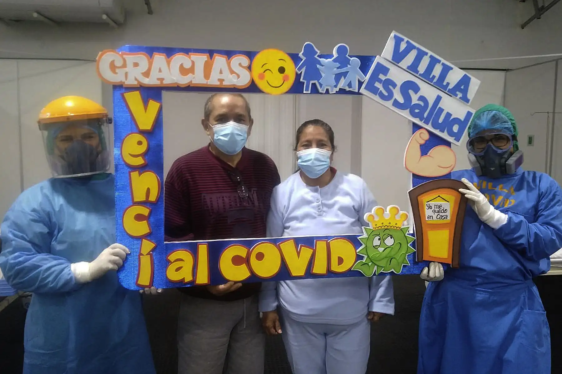 Los esposos Iris y José superaron el covid-19 en la Villa EsSalud Chimbote, en la región Áncash. Foto: ANDINA/Difusión