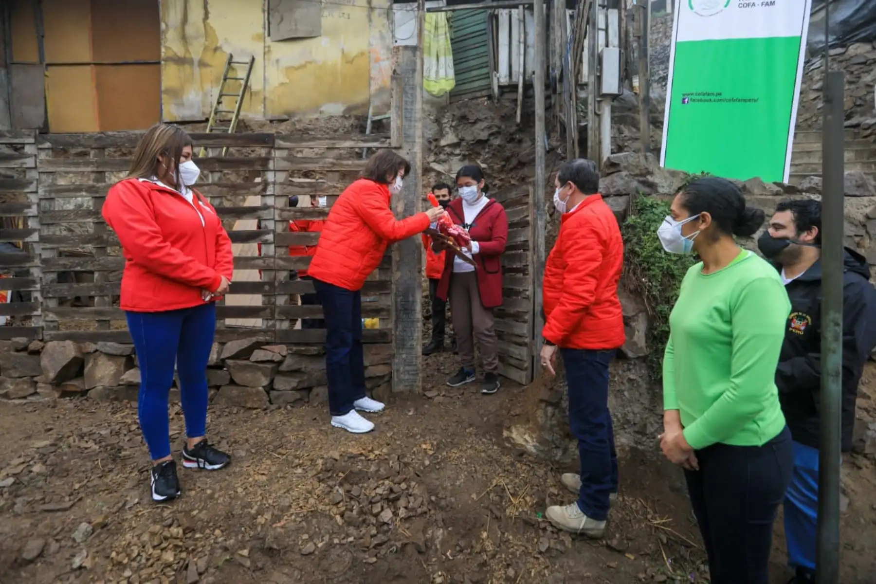 Ministra de Salud, Pilar Mazzeti, supervisa toma de pruebas Covid-19, en los asentamientos humanos Vista Alegre y Las Praderas de Nueva Rinconada, en San Juan de Miraflores. Foto: ANDINA/Minsa