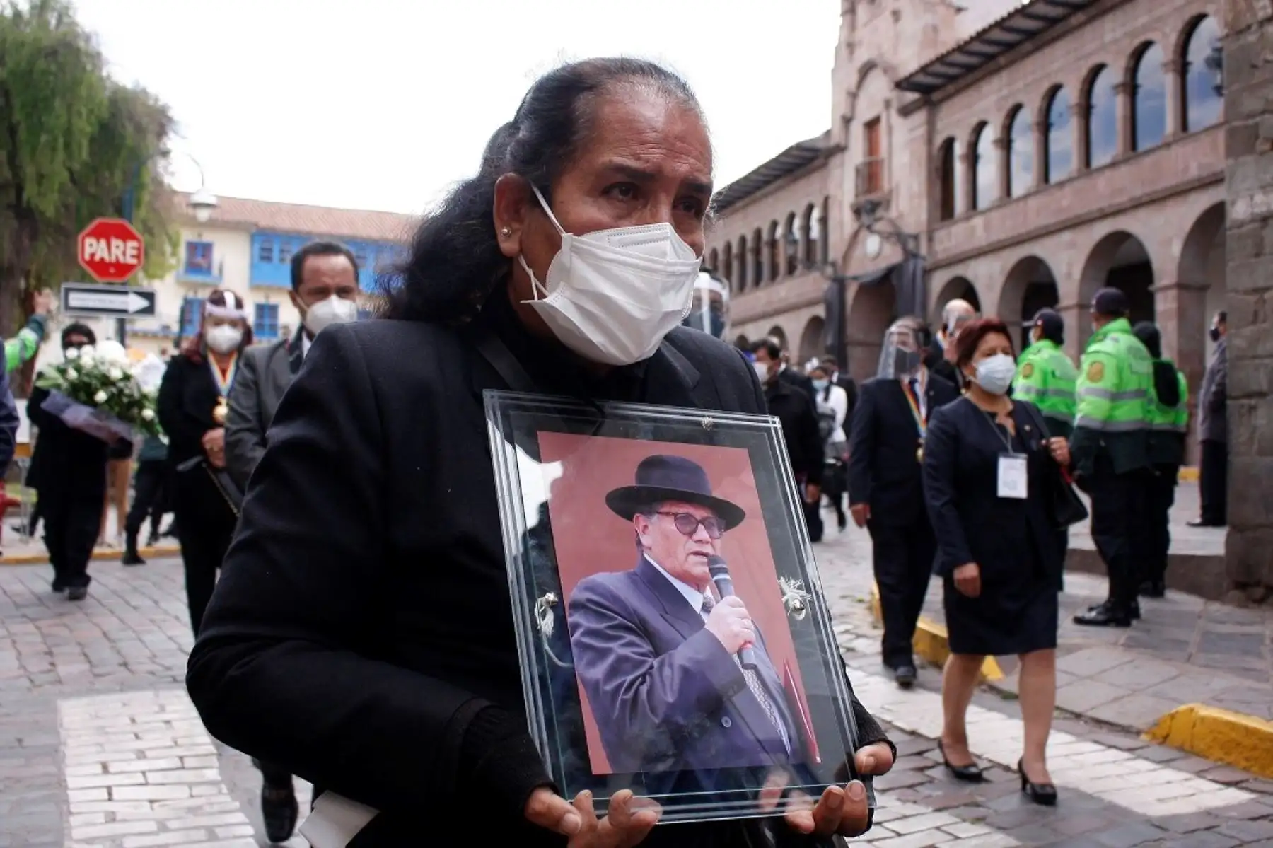 Cusco se despide de su alcalde Ricardo Valderrama, fallecido el domingo 30 de agosto a a causa del covid-19. ANDINA/Percy Hurtado Santillán