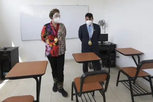 Ministra de la Mujer y Poblaciones Vulnerables, Rosario Sasieta, inauguró ayer Hogar Refugio Temporal en Cañete, que atenderá a mujeres víctimas de la violencia de género.