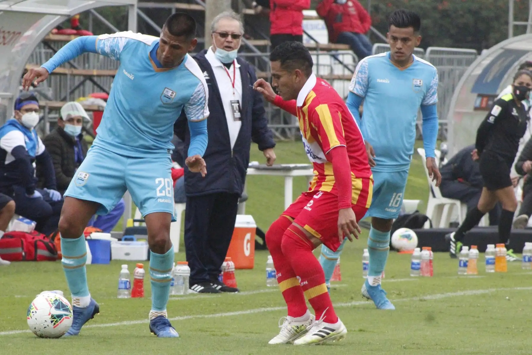 D.Llacuabamba se enfrenta al Atlético Grau por la fecha 9 de la Liga 1 del torneo Apertura 2020 en la Videna. Foto: @LigaFutProfdel