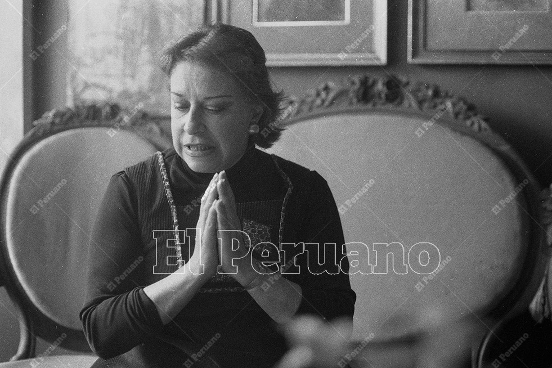Lima - 26 setiembre 1979. Entrevista a Chabuca Granda. Foto: Archivo Histórico de El Peruano / Pavel Marrul