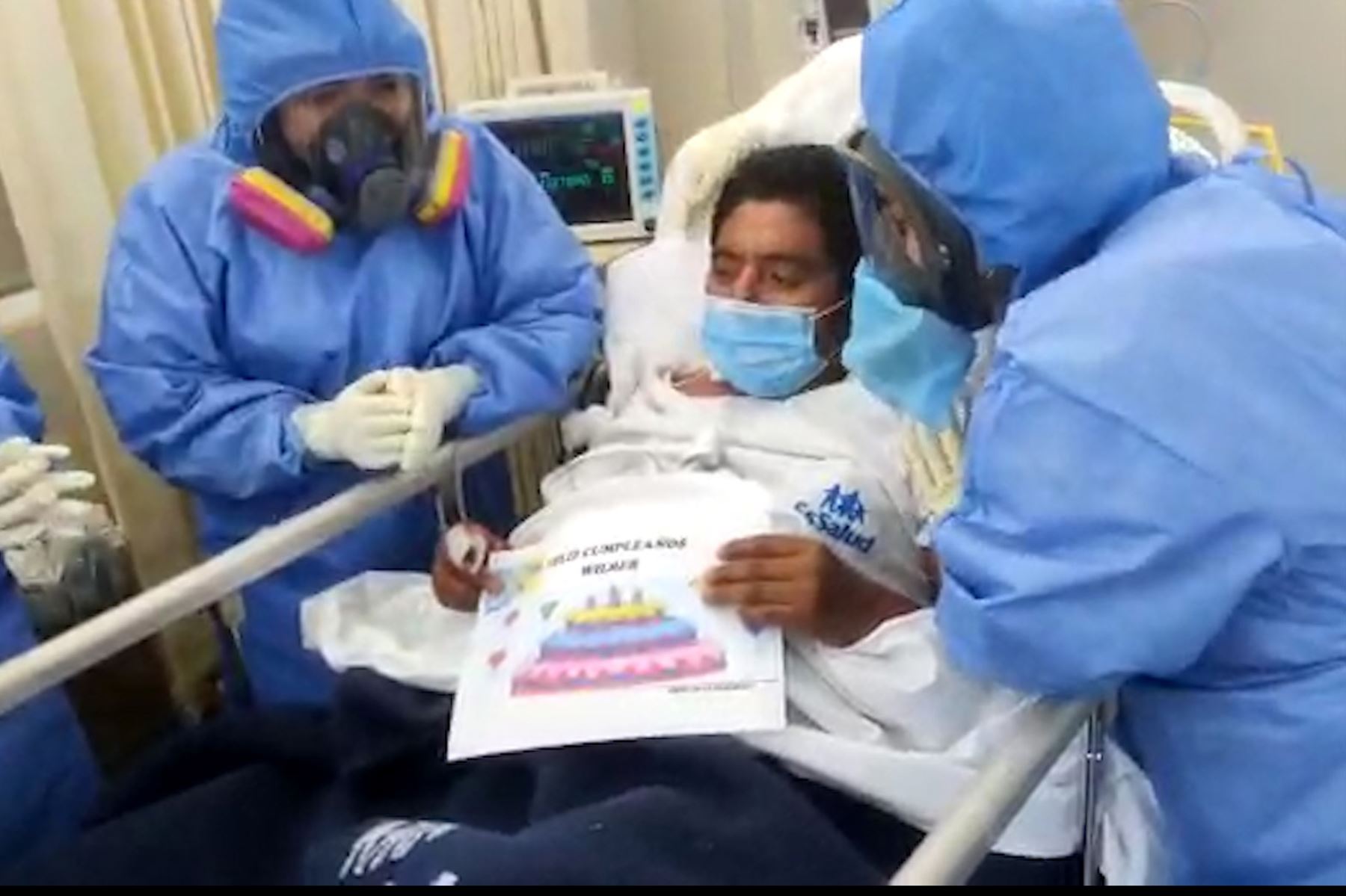 Paciente fue desconectado de ventilador mecánico en el Hospital III Daniel Alcides Carrión de Tacna en el día de su onomástico. Foto: ANDINA/Difusión