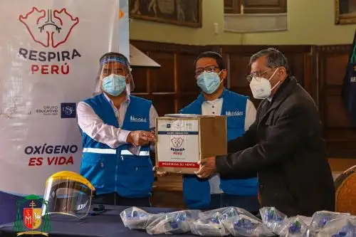 La Conferencia Episcopal Peruana entregó 30 respiradores mecánicos para pacientes covid-19 en la región Cusco. ANDINA/Difusión