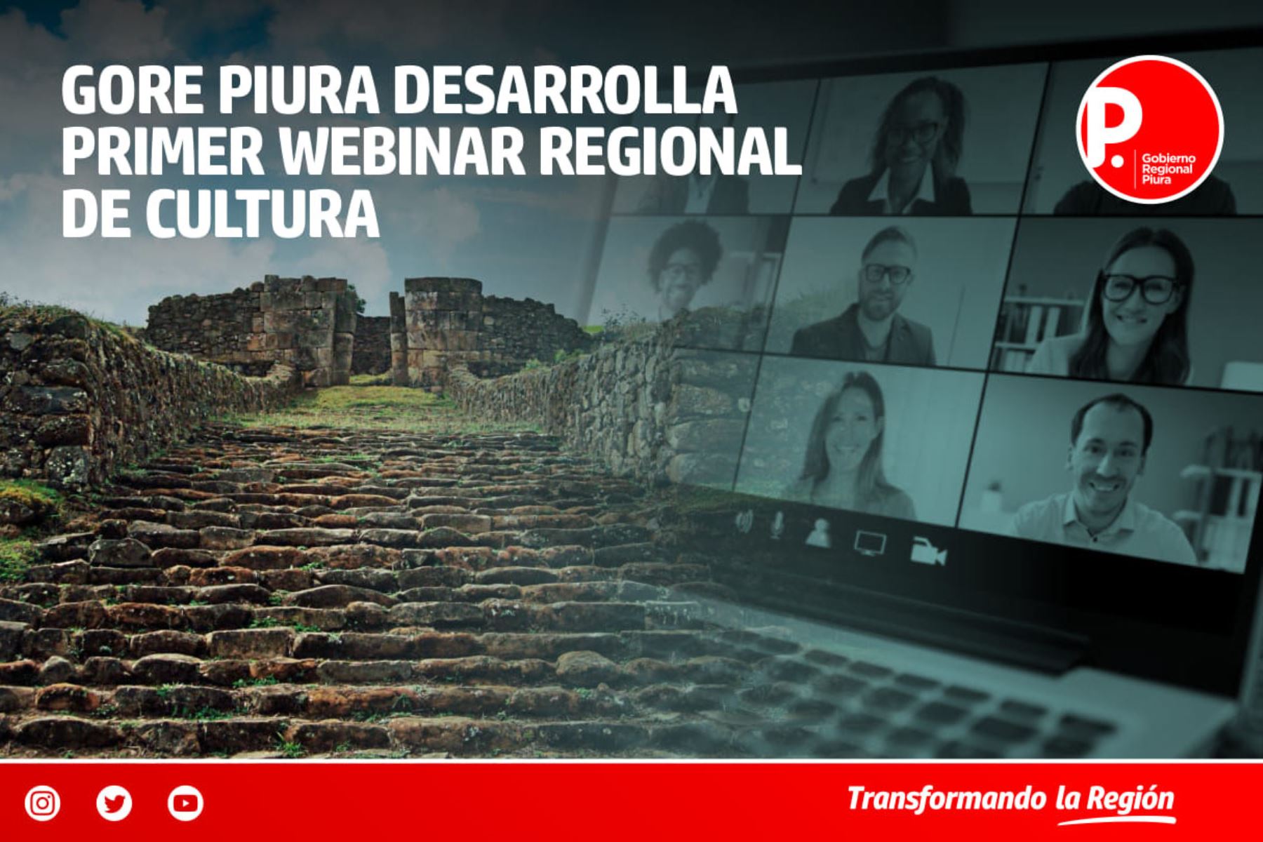 En Piura se desarrolló el primer webinar regional de cultura "Cómo elaborar proyectos culturales para postular a las líneas de apoyo económico del Ministerio de Cultura”. Foto: Gore Piura
