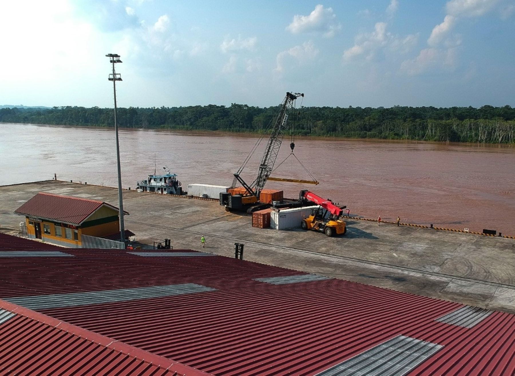 El terminal portuario de Yurimaguas, ubicado en la  provincia de Alto Amazonas, en Loreto, incrementó en un 290 % su movimiento de carga, destacó el MTC. ANDINA/Difusión