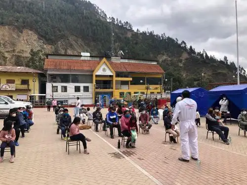 Al menos 800 personas fueron atendidas en campaña médica de prevención del coronavirus (covid-19) en el distrito de Parcoy, en sierra de La Libertad. ANDINA/Difusión