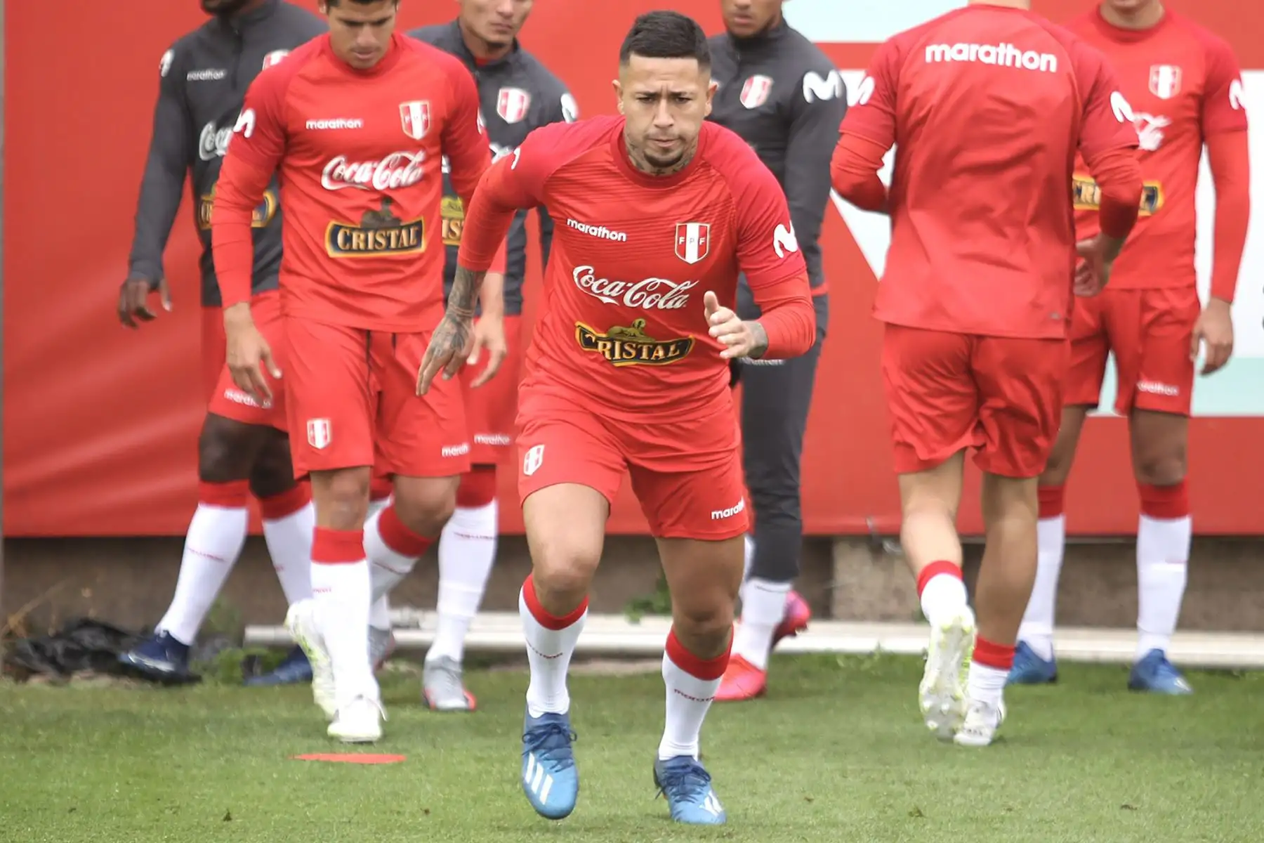 La Selección Peruana de Fútbol continua sus entrenamientos en la Videna, con miras al inicio de las eliminatorias rumbo a Catar 2022. Foto: FPF